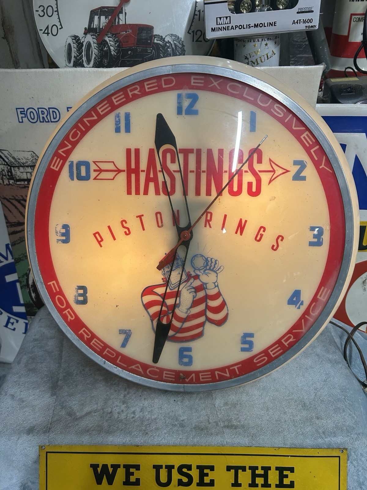 50s Dualite Hastings Piston Rings Clock 50s Dualite Hastings Piston Rings Clock