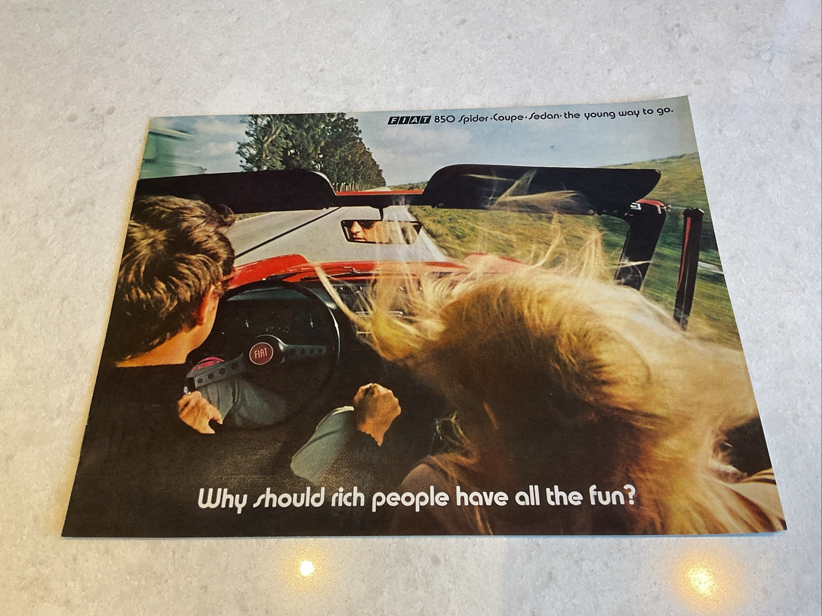 Vintage 1971 FIAT 850 Spider Coupe Sedan The Young Way To Go Brochure