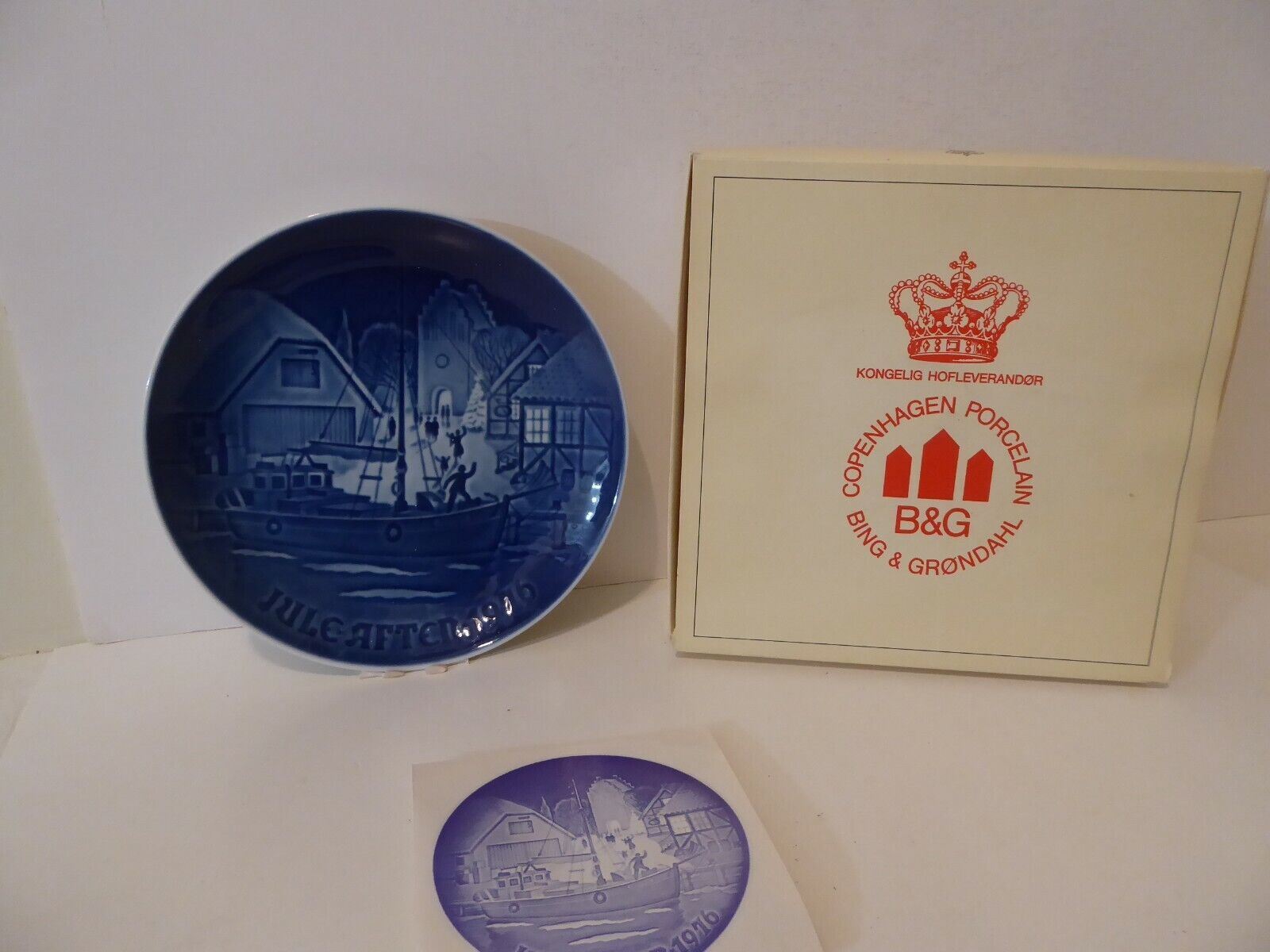 Bing & Grondahl Christmas Plate 1976 Jule-After Christmas Welcome 9076 (S1 Bing & Grondahl Christmas Plate 1976 Jule-After Christmas Welcome 9076 (S1