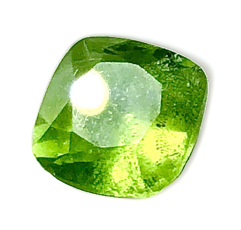 Beautiful Natural Peridot Crystal Diamond Cut Green Gemstone Genuine Specimen