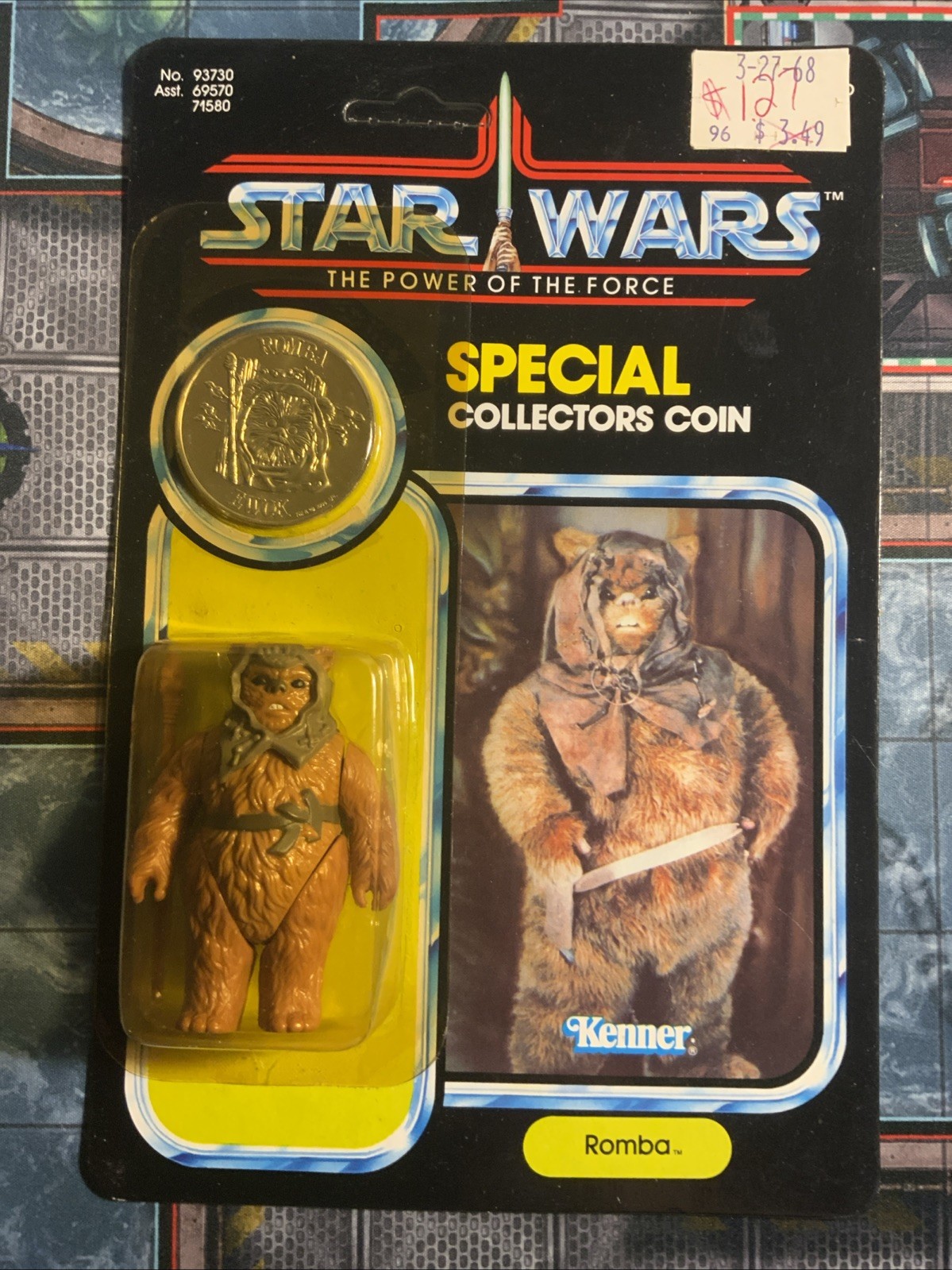 1984 Kenner Star Wars POTF 92 Back Romba Unpunched