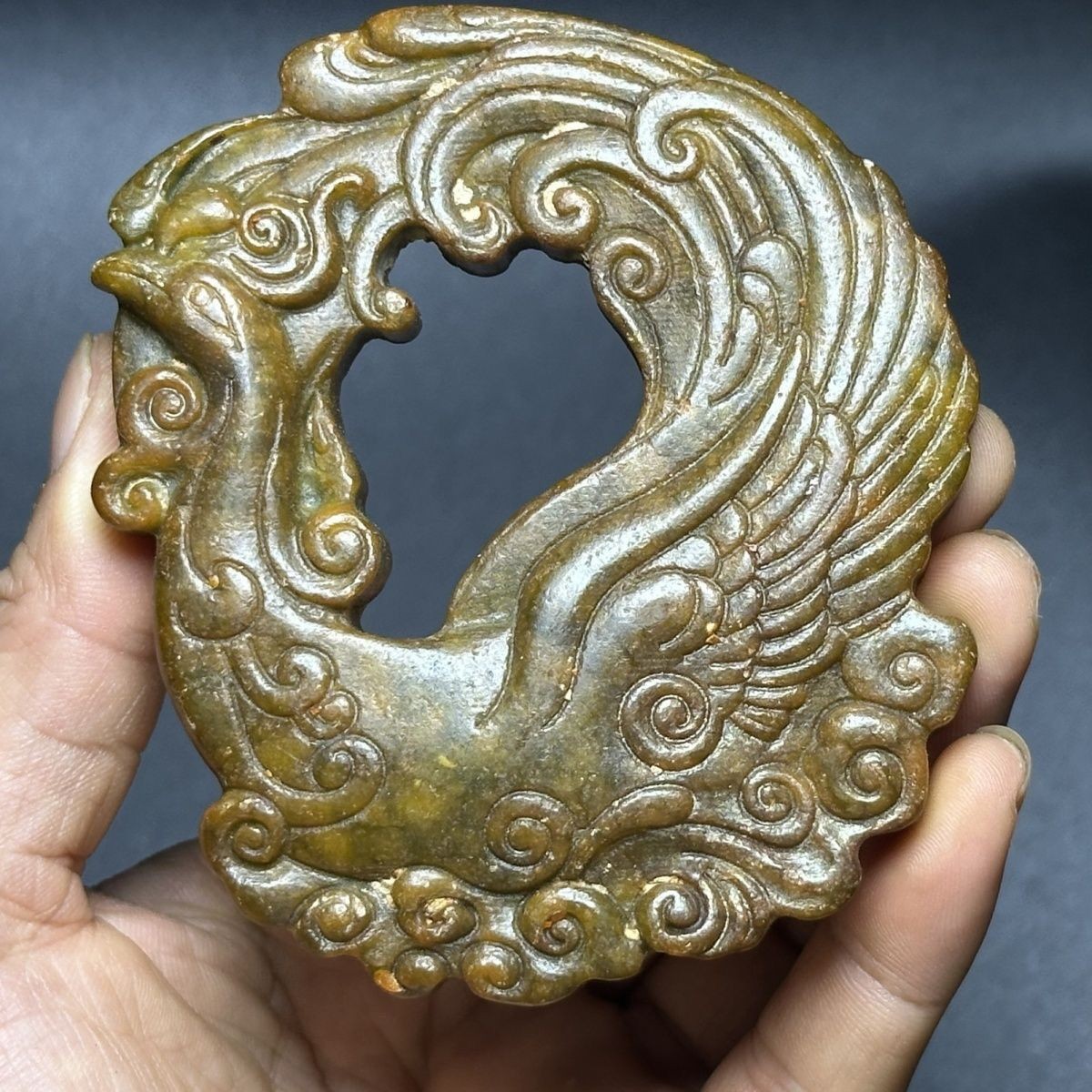 Jadeite Artifact Peacock Figurine Ancient Jade Ornament Collectible Piece