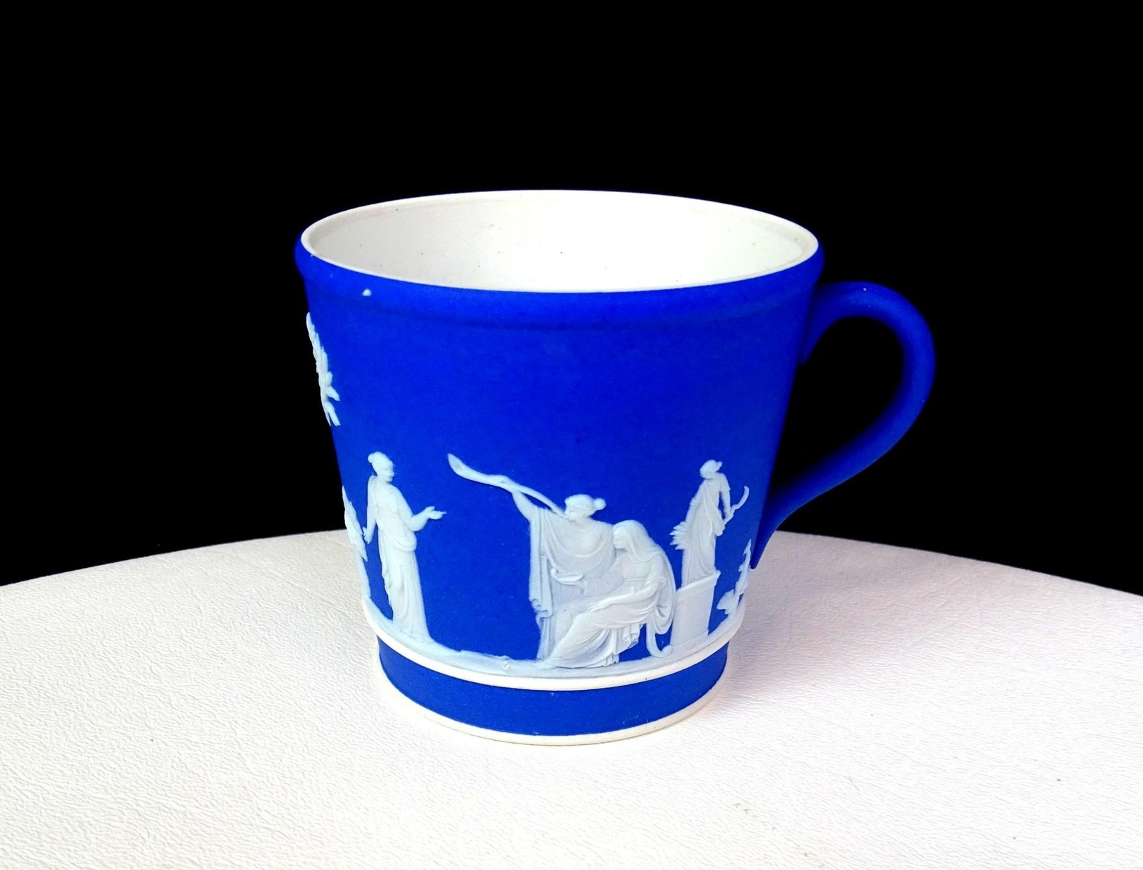 Wedgwood Antique Blue Jasperware Neoclassical Design 2 7/8\