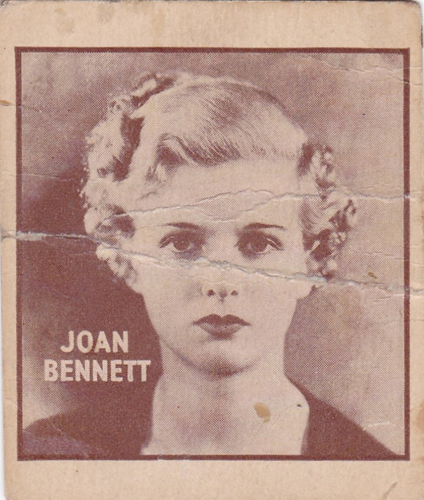 1930\'s R97-2 MOVIE STAR CARD JOAN BENNETT VERY RARE