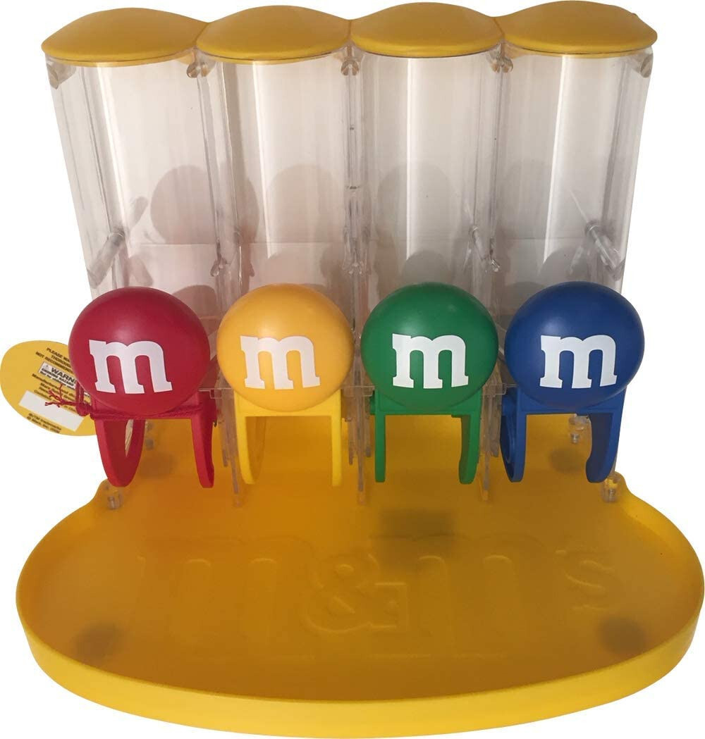 M&M\'s World Four Tube Yellow Candy Dispenser New with Tags