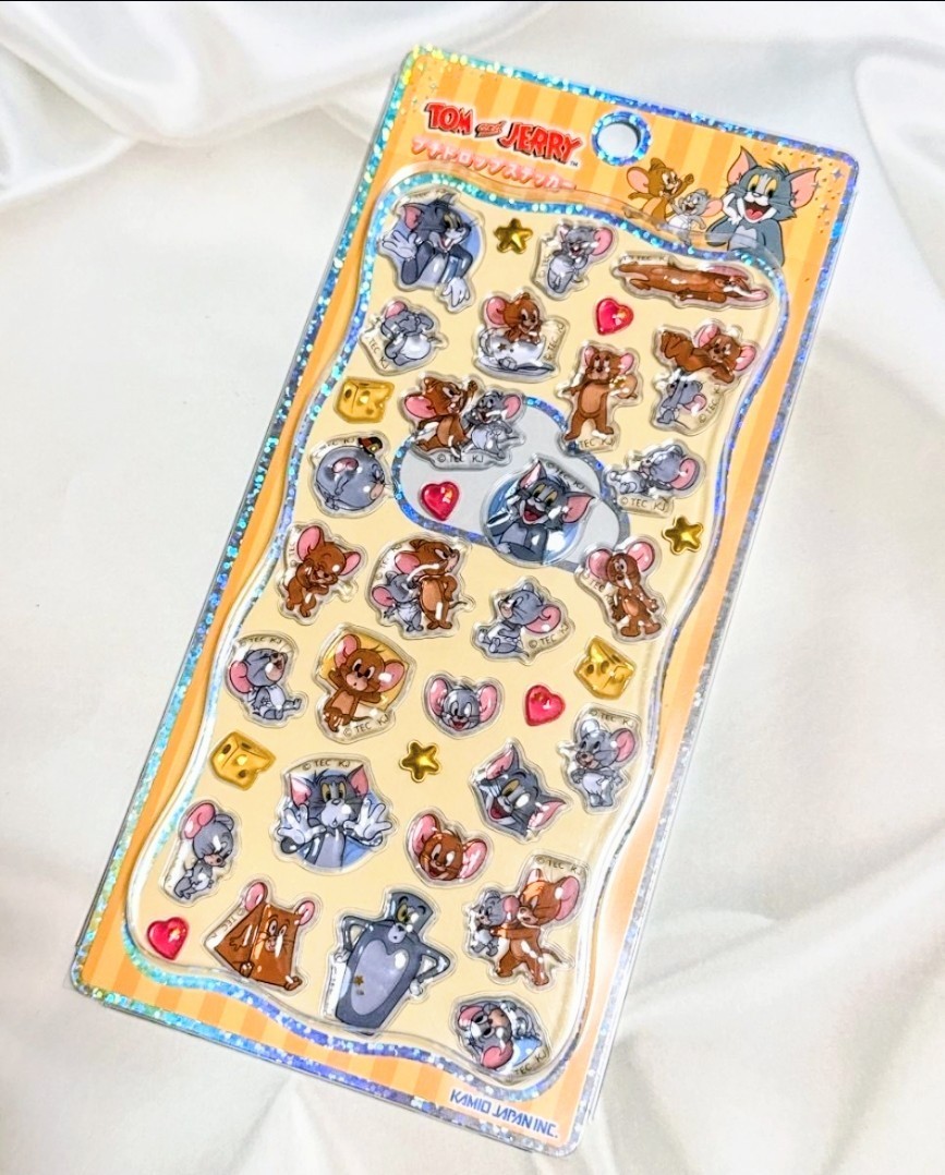 Tom & Jerry Bon Bon Drop Stickers Kamio Japan 3D Acrylic Warner Bros Licensed 🐈