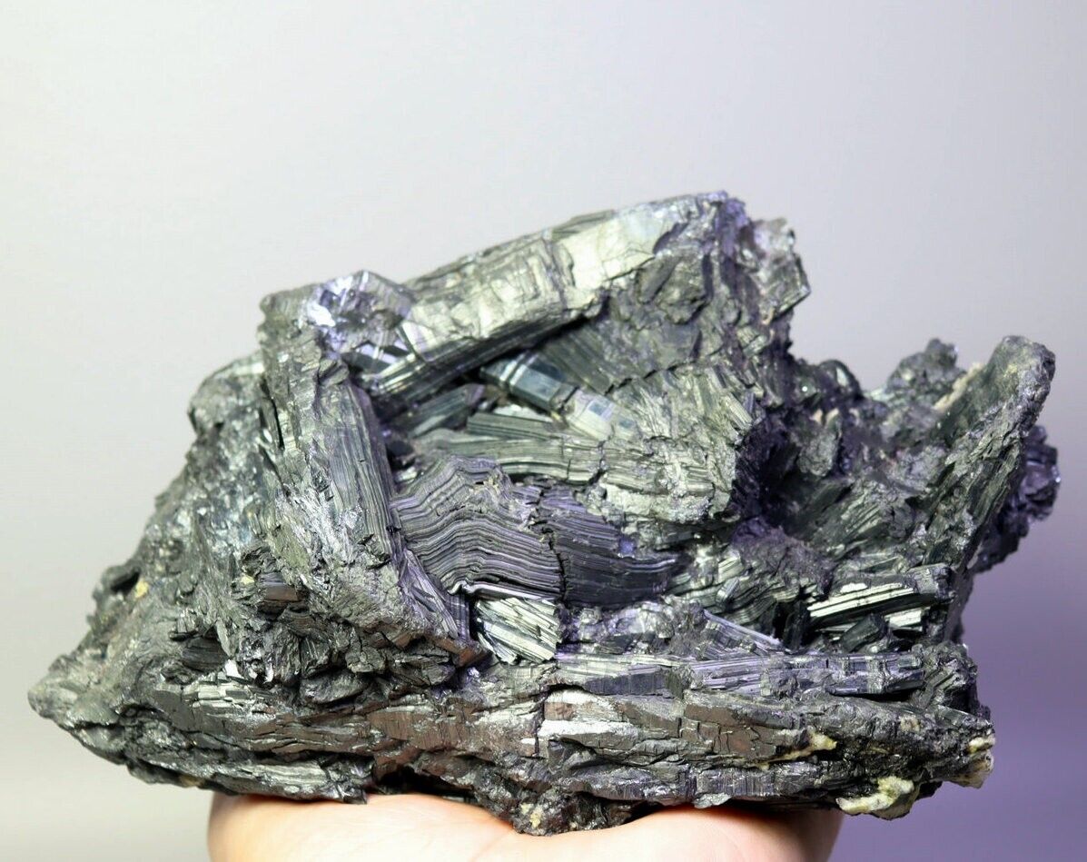 4.66lb Natural Shiny Special Shaped Stibnite Crystal Cluster Mineral Specimen