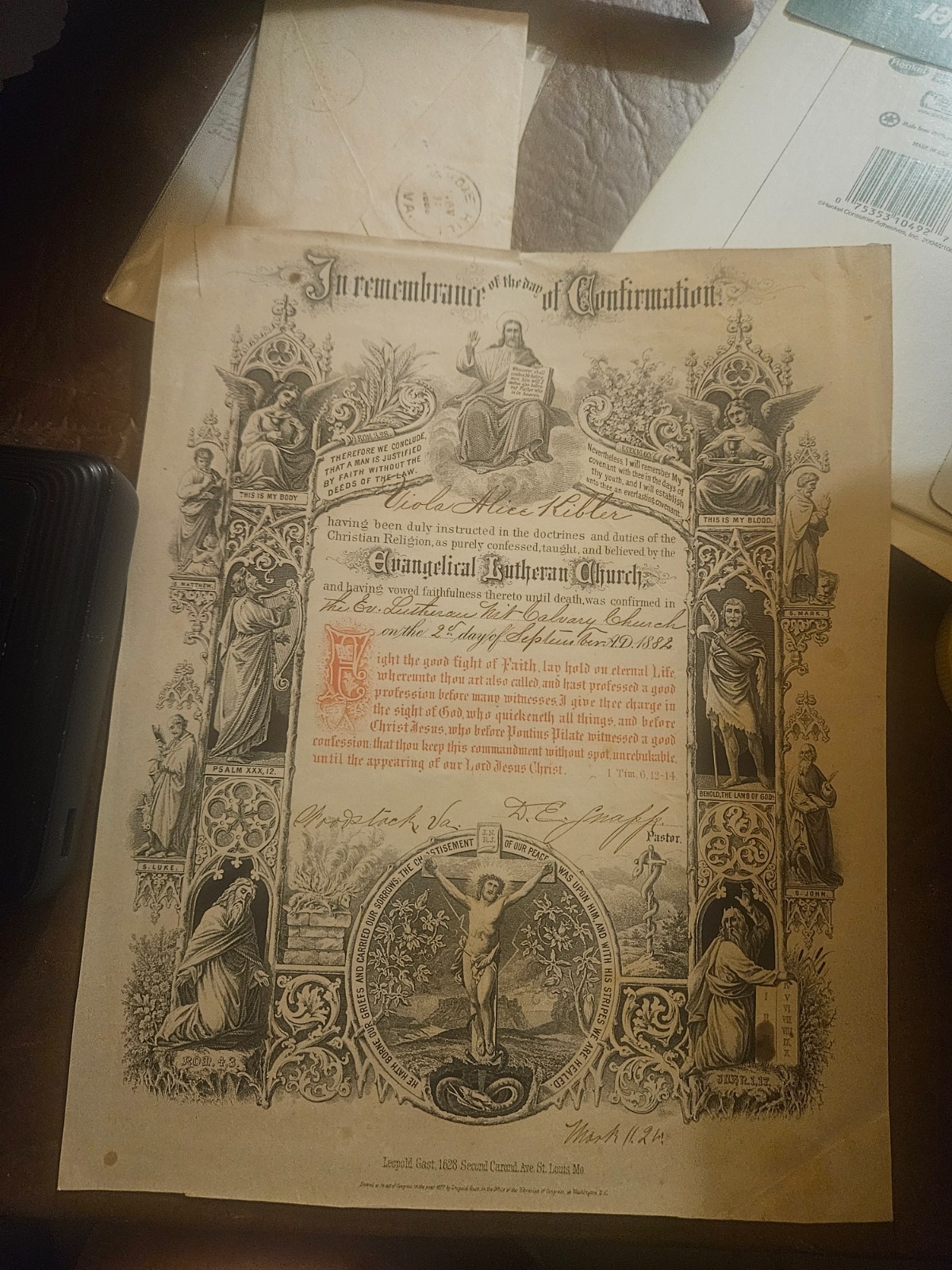 VA Genealogy 1868 Strole Letter 1882 Kibler Certificate Patent Medicine Postca