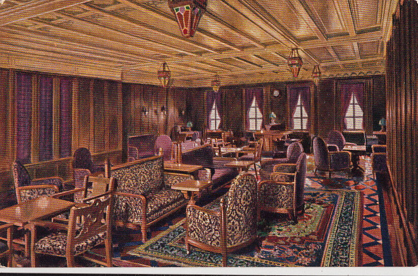 Postcard Ship The Reading room MS Augustus