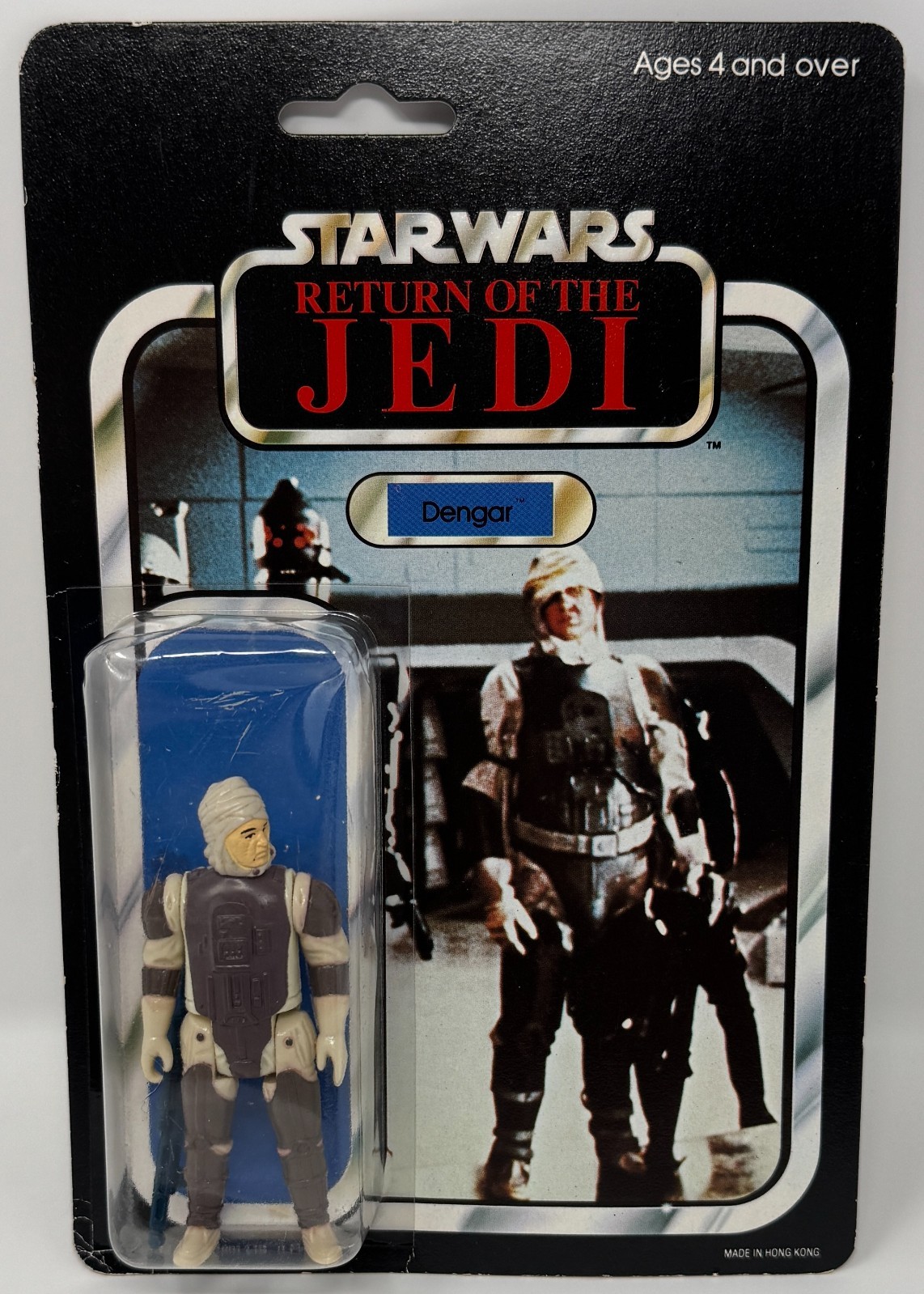 Star Wars ROTJ Dengar UK 45 back 1983 Kenner action figure