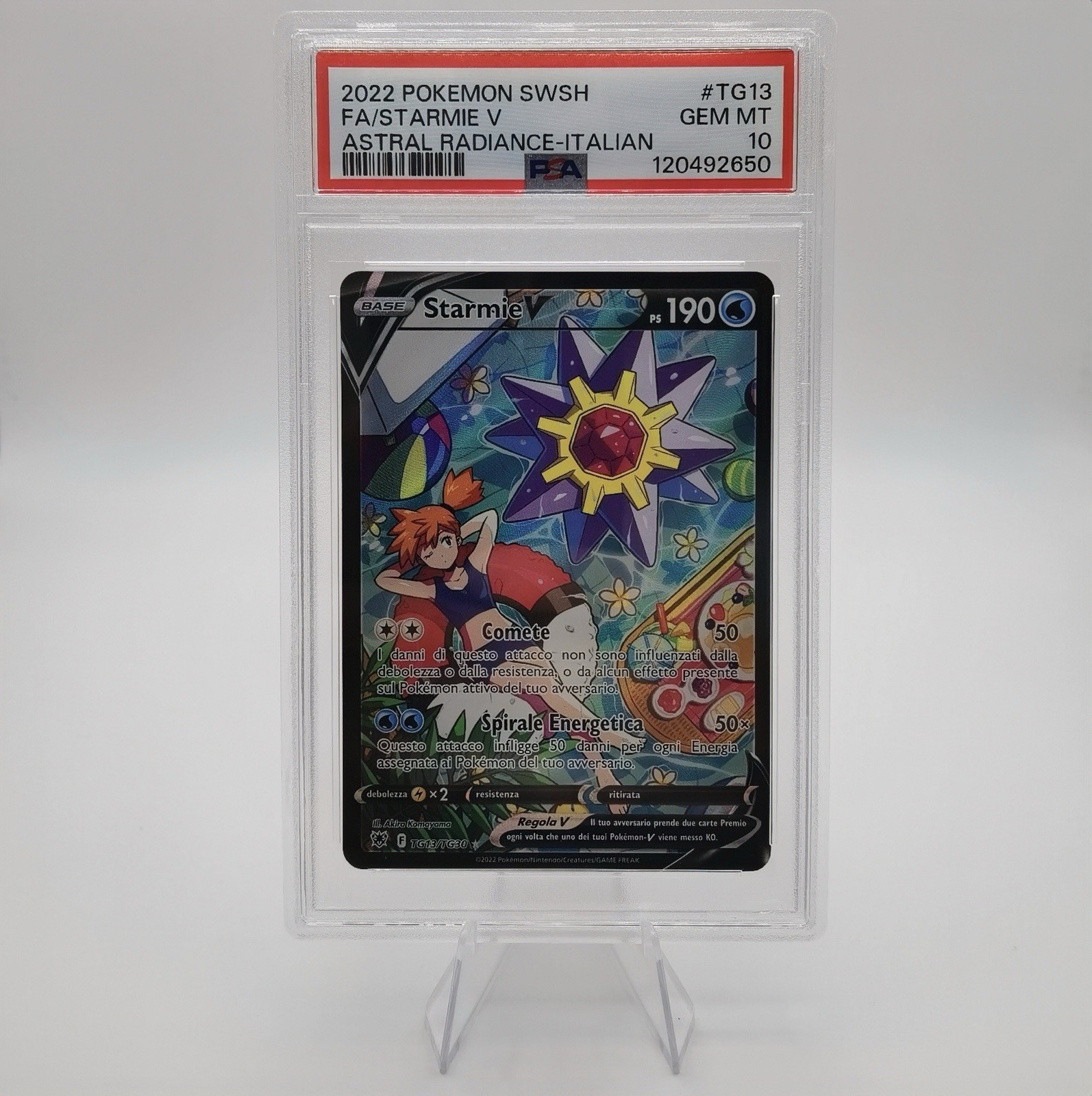 Pokemon Starmie V Size 13 Astral Radiance Italian Psa 10