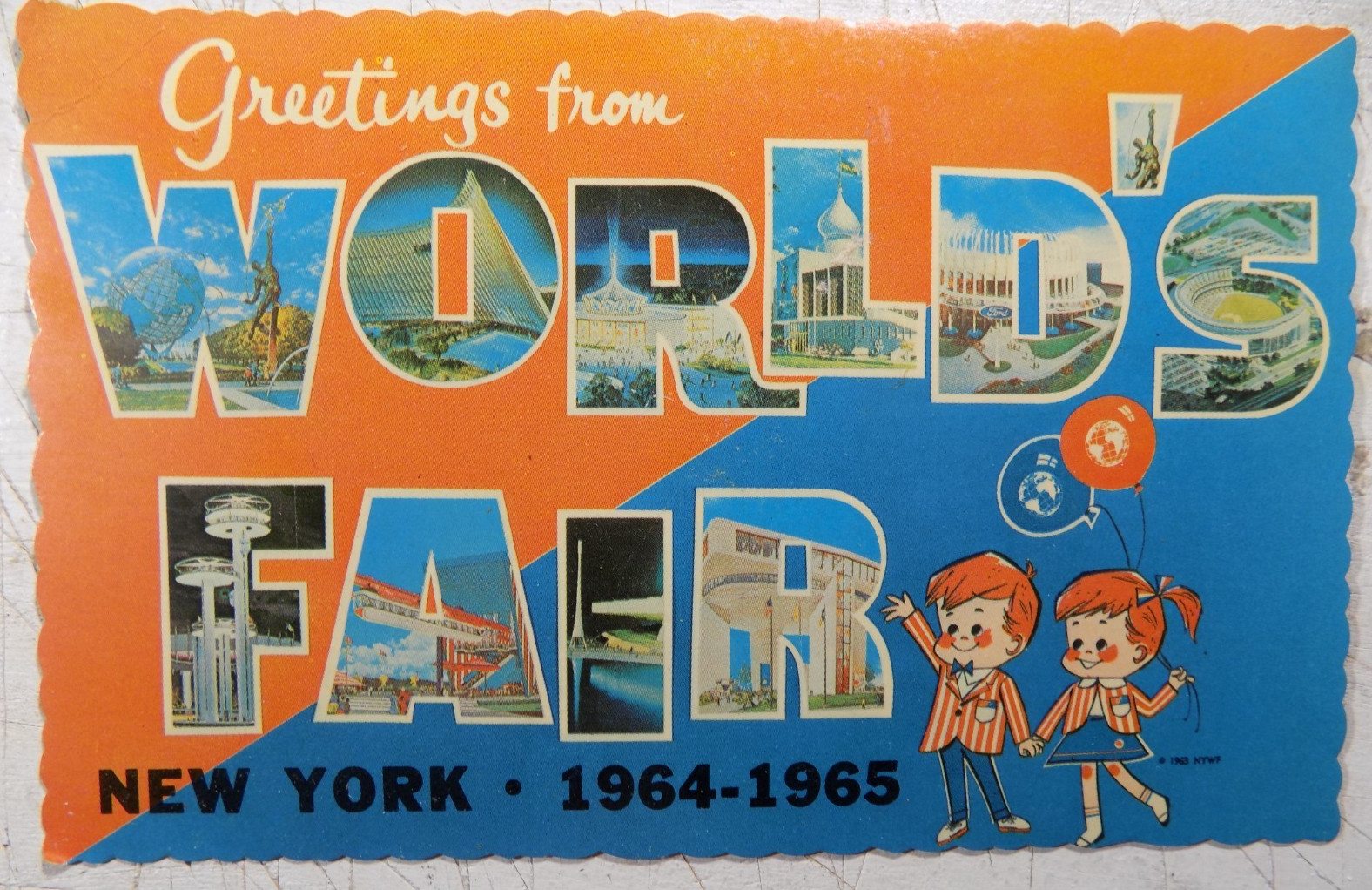NEW YORK WORLD'S FAIR 1964 Unmailed POSTCARD Dexter Press 81013-B