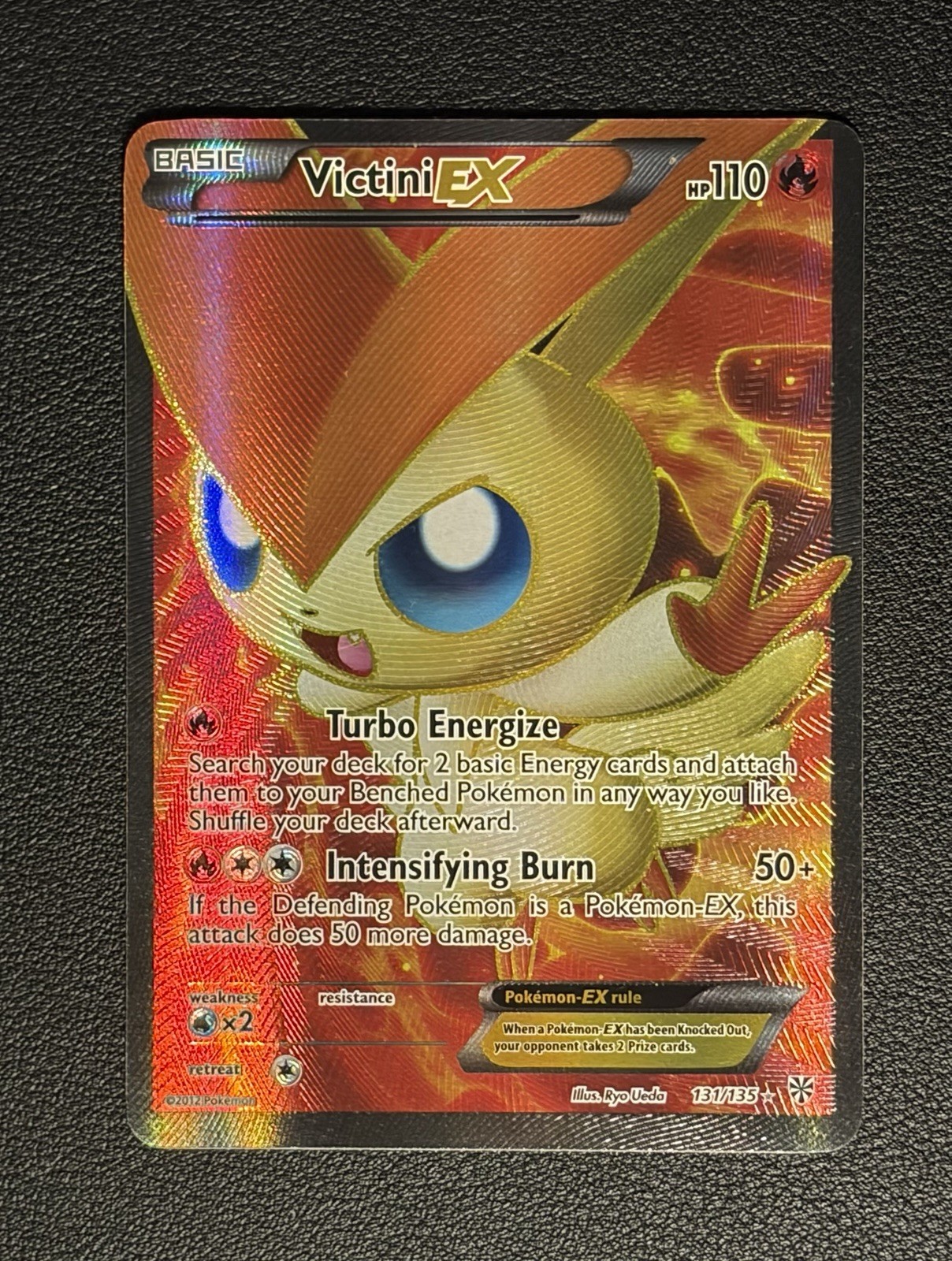 Pokemon Victini EX Holo 131/135 #131 Full Art Front Nm Plasma Storm English 2012