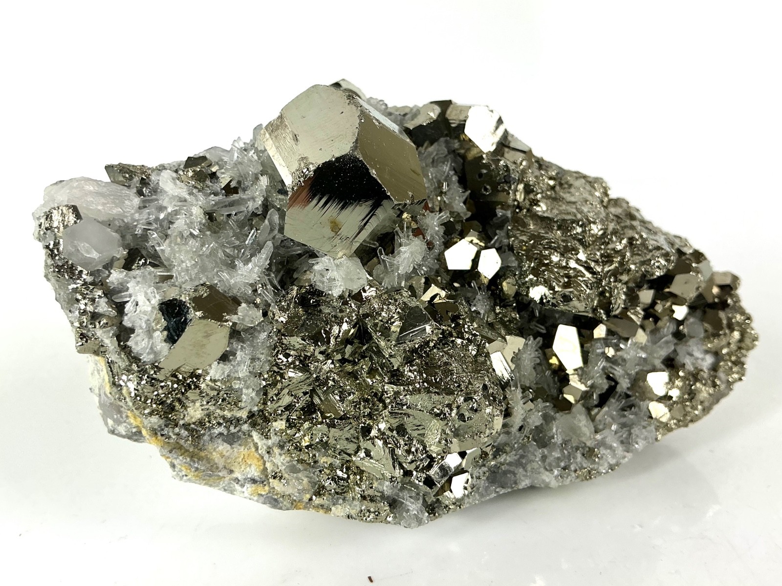 Pyrite with Sphalerite & Quartz – Alimon Mine, Huaron District, Peru (347 g)