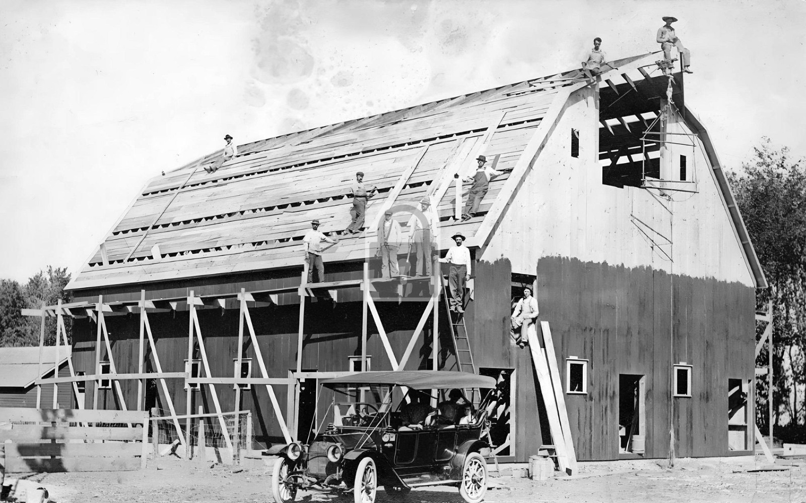 Barn Building Raising Canton South Dakota SD - 11x17 Reprint