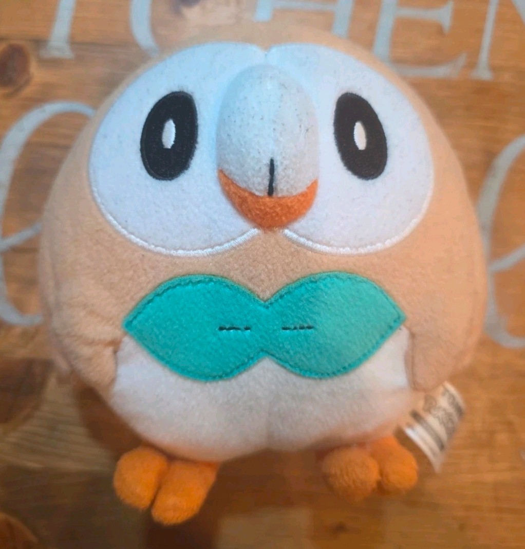 Pokemon 2024 Official Plush Doll Rowlet Stuffed Animal Owl Soft 8 inch