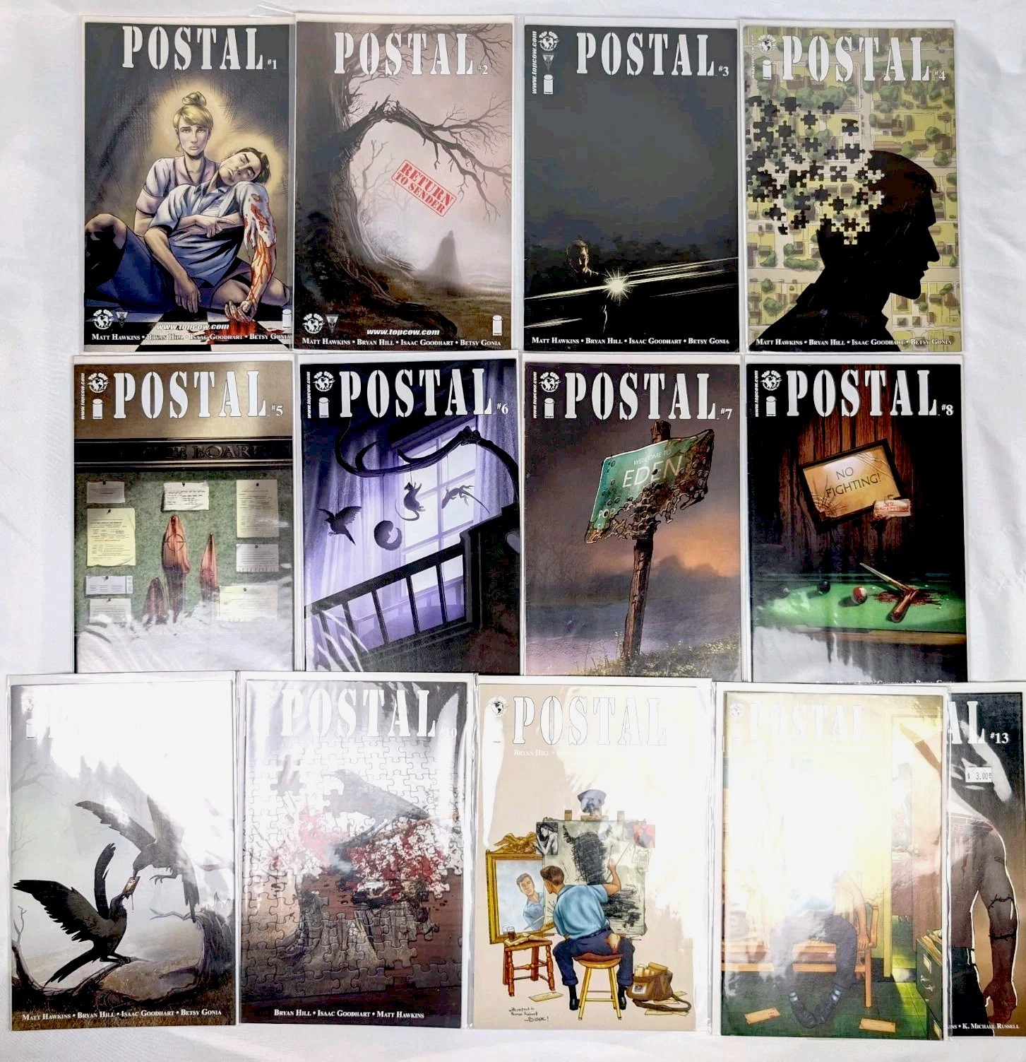 Postal Comic books #1-13 Top Cow/Image Hawkins Hill Goodhart NM