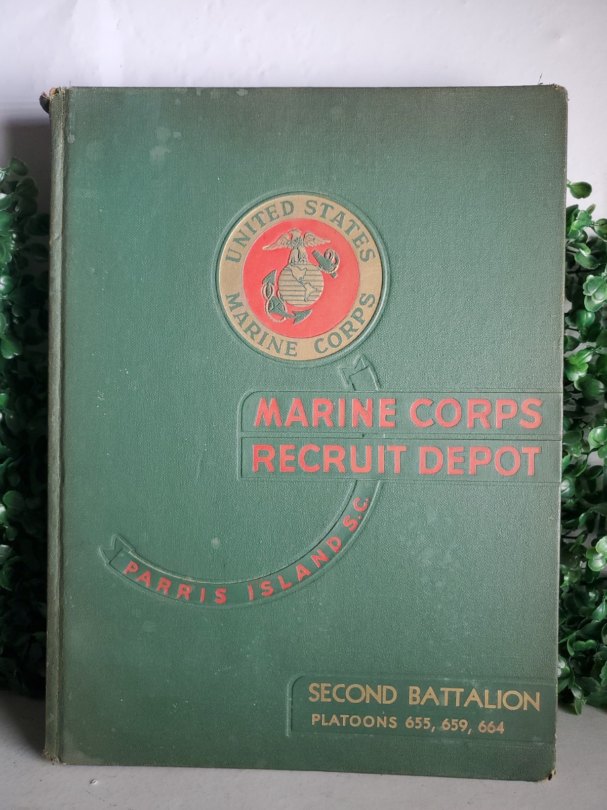USMC Parris Island Recruit Yearbook 2nd Battalion Platoons 655 659 664 Vintage