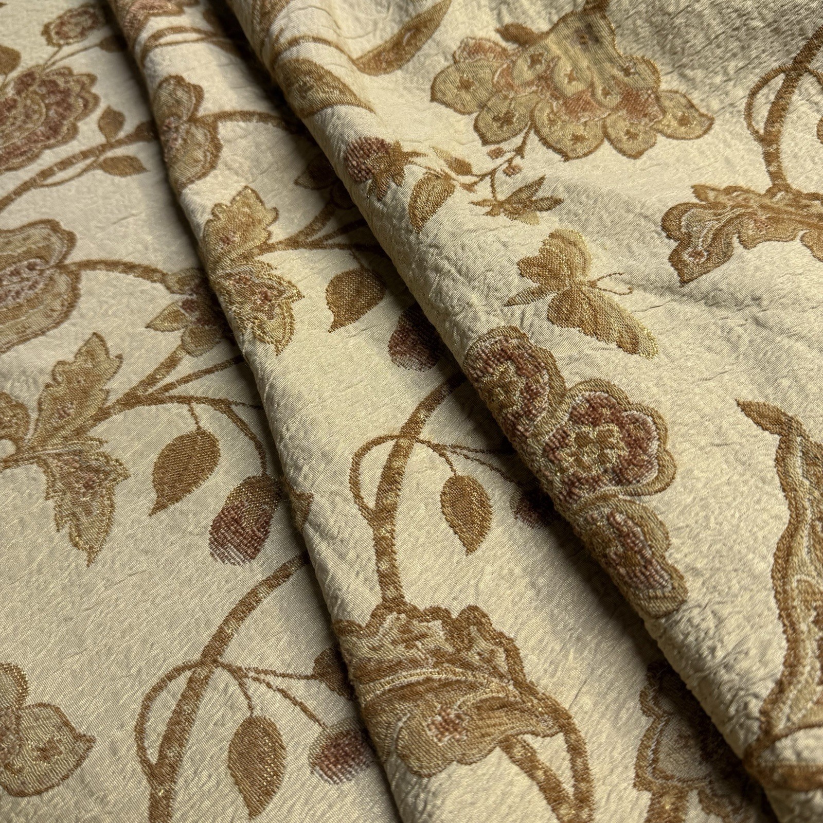 Jacobean Floral Butterfly Textured Upholstery Fabric By The Yard Botanical 51\