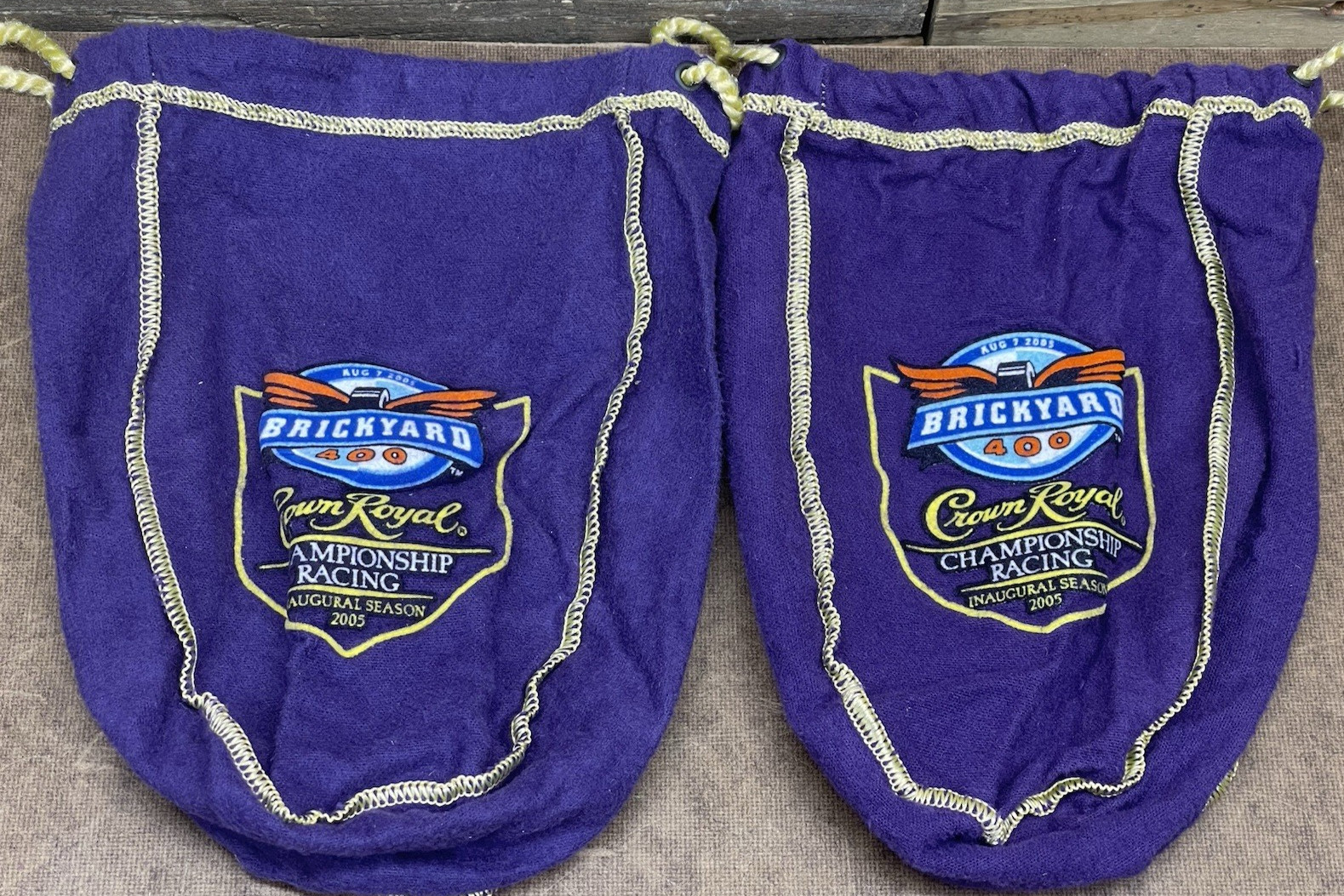 2 Crown Royal Bags Brickyard 400 Aug 7 2005 Championship Racing Inaugural Season