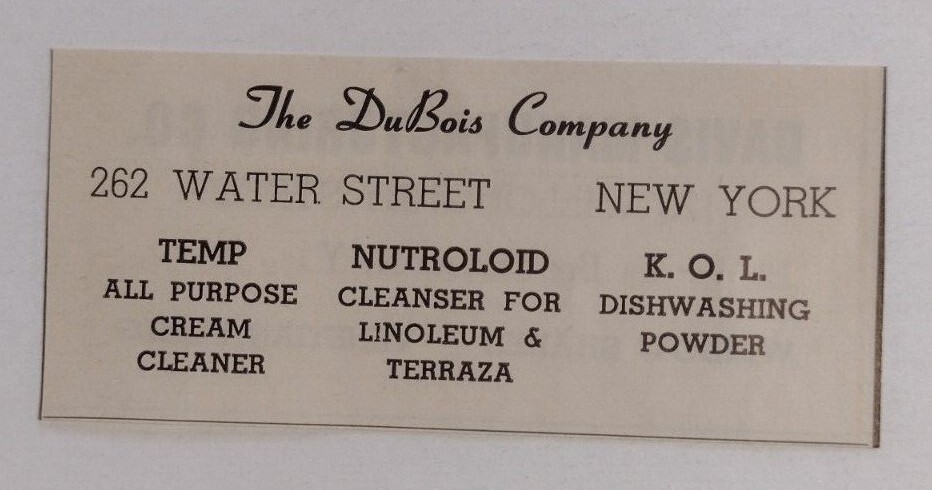 1939 The DuBois Company Advertisement New York 1939 The DuBois Company Advertisement New York