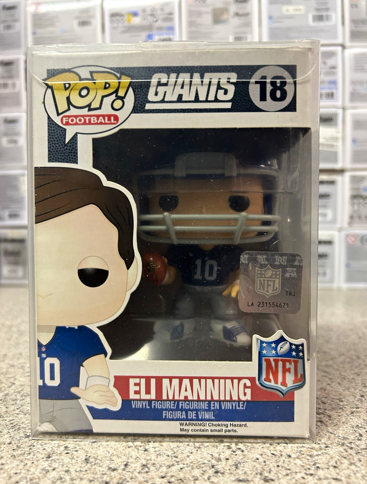 Funko Pop Football NFL New York Giants Eli Manning #18 w/ Helmet Vaulted 🔥 🔥 