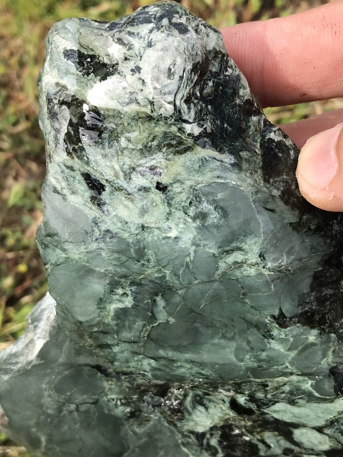 Jade Dark Green JADE NEPHRITE Gem Stone Oso Washington 4.7 lbs Hand Polished