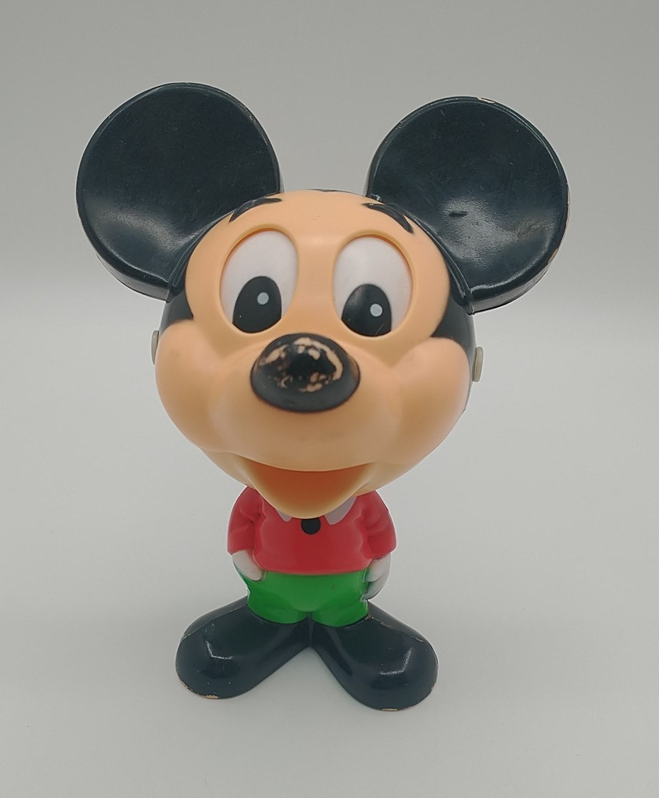 Vintage 1976 Mattel Talking Mickey Mouse Pull-String Toy Chatter Chum WORKS