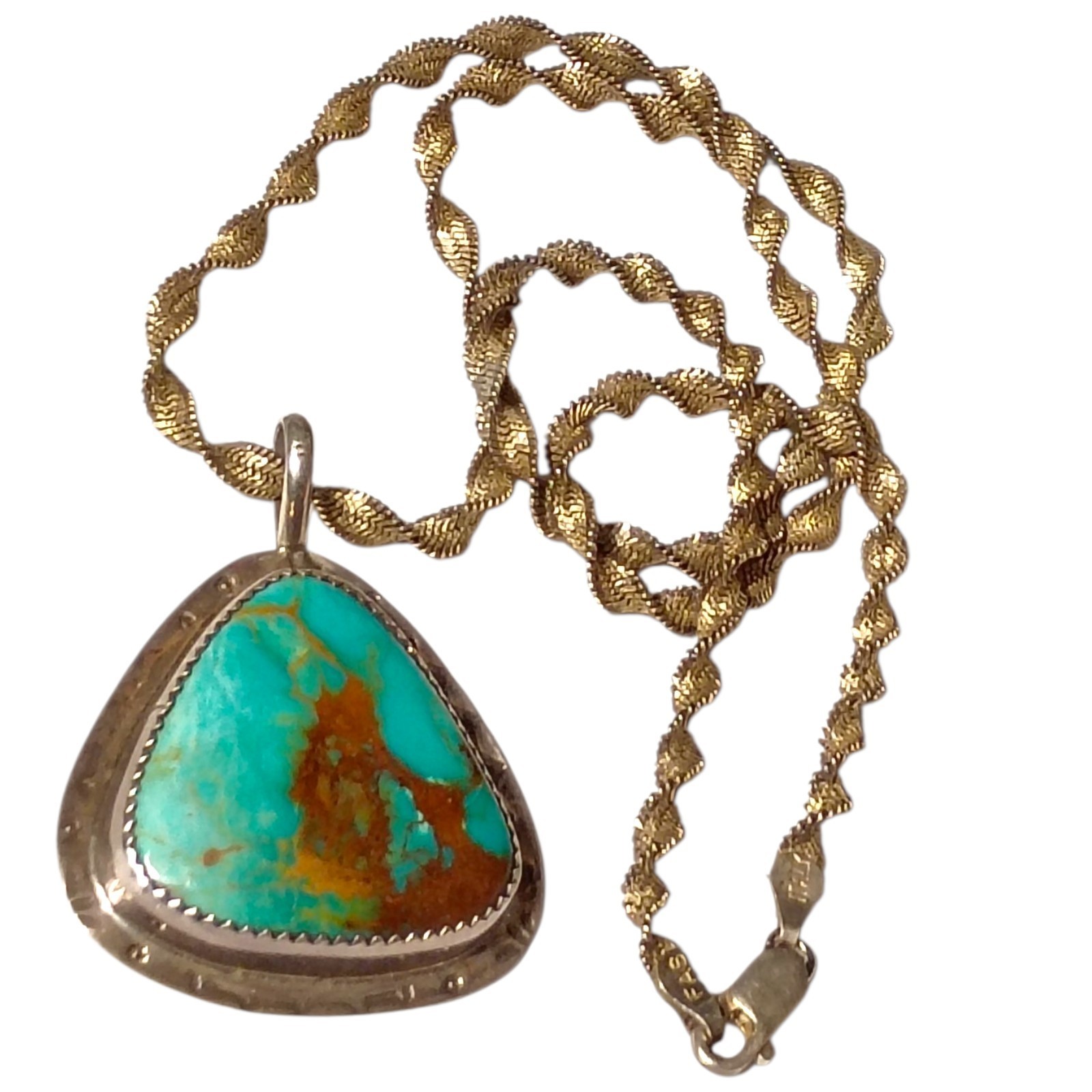 astute Brugh Tsosie Navajo Blue Gem Mine Turquoise sterling Silver Necklace astute Brugh Tsosie Navajo Blue Gem Mine Turquoise sterling Silver Necklace