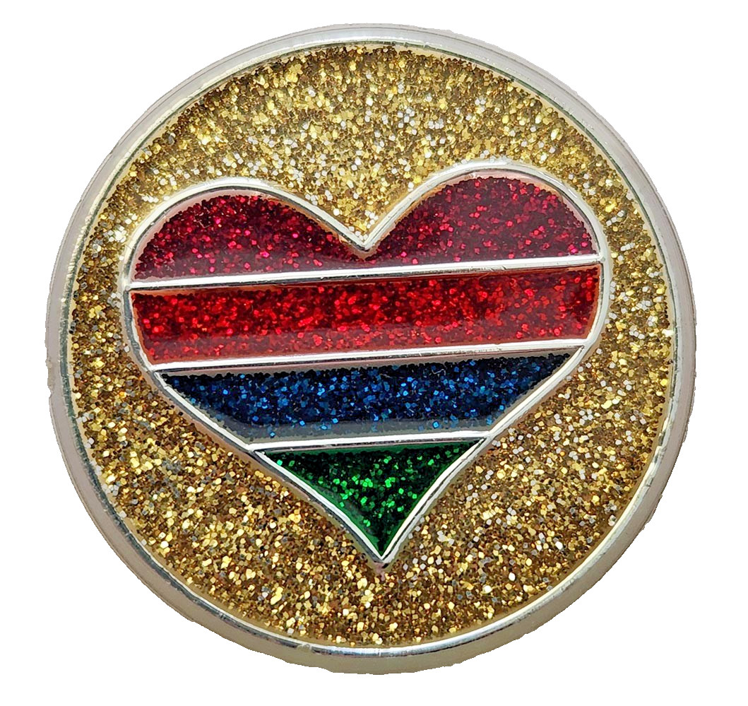 Hallmark PIN Valentines Vintage HEART RAINBOW Gold GLITTER 1983 Holiday Brooch Hallmark PIN Valentines Vintage HEART RAINBOW Gold GLITTER 1983 Holiday Brooch