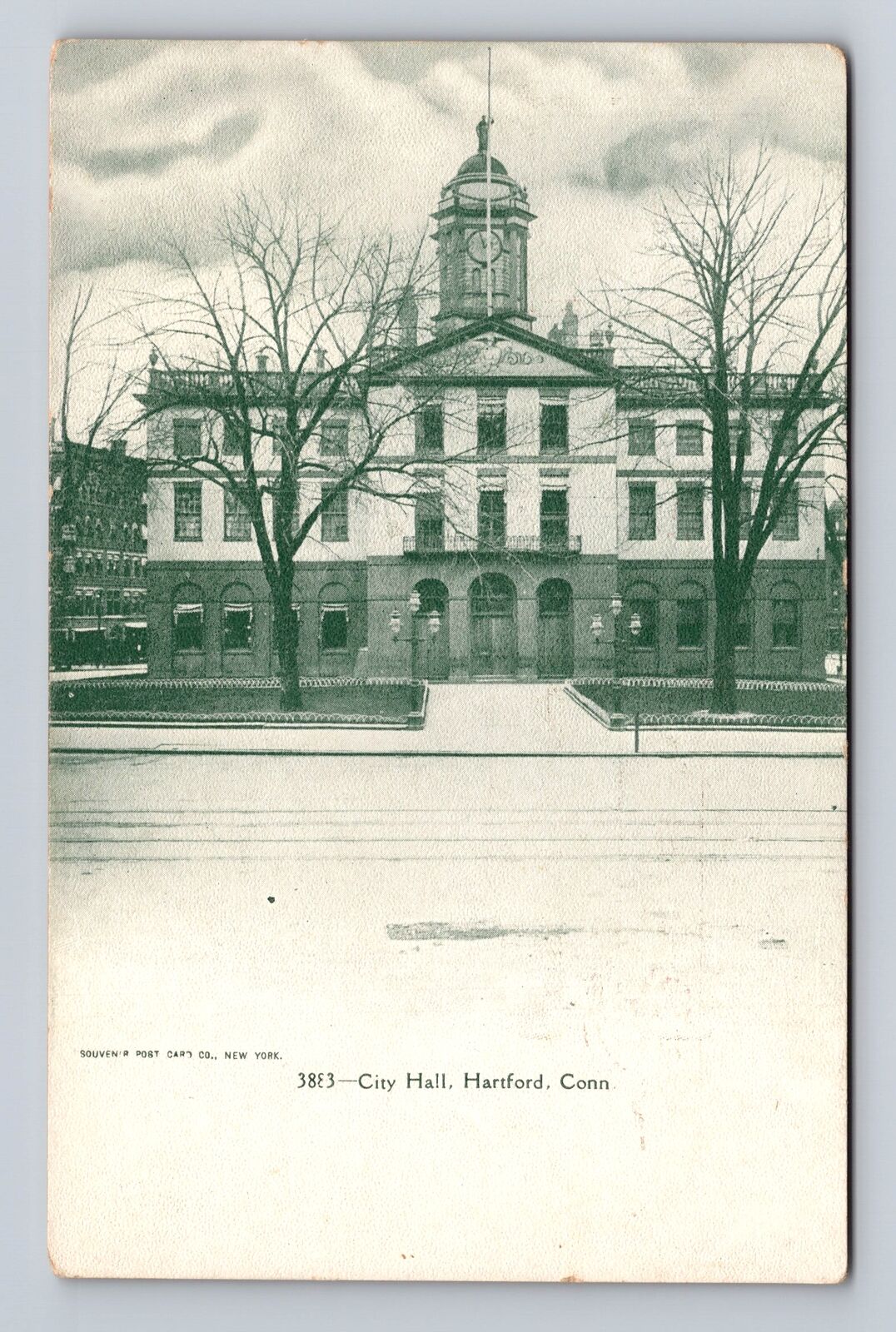 Hartford CT-Connecticut, City Hall, Antique, Vintage Souvenir Postcard
