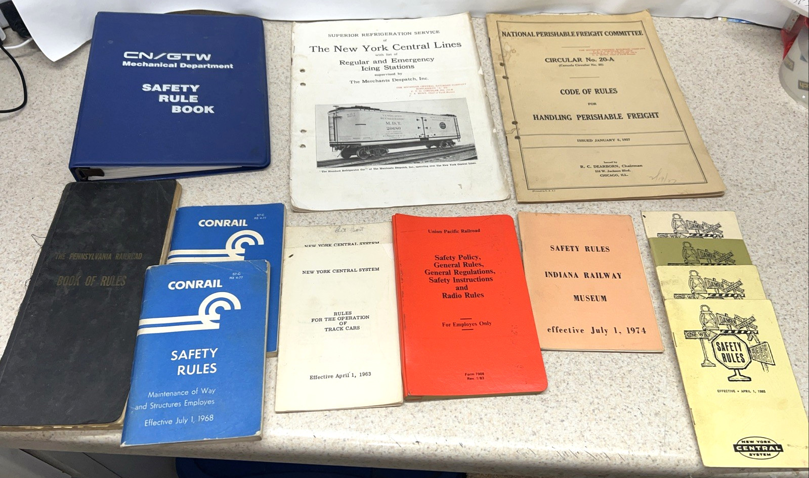 Large Lot of Vtg Train Safety Rules & Other Ephemeral 1920\'s-80\'s Large Lot of Vtg Train Safety Rules & Other Ephemeral 1920\'s-80\'s