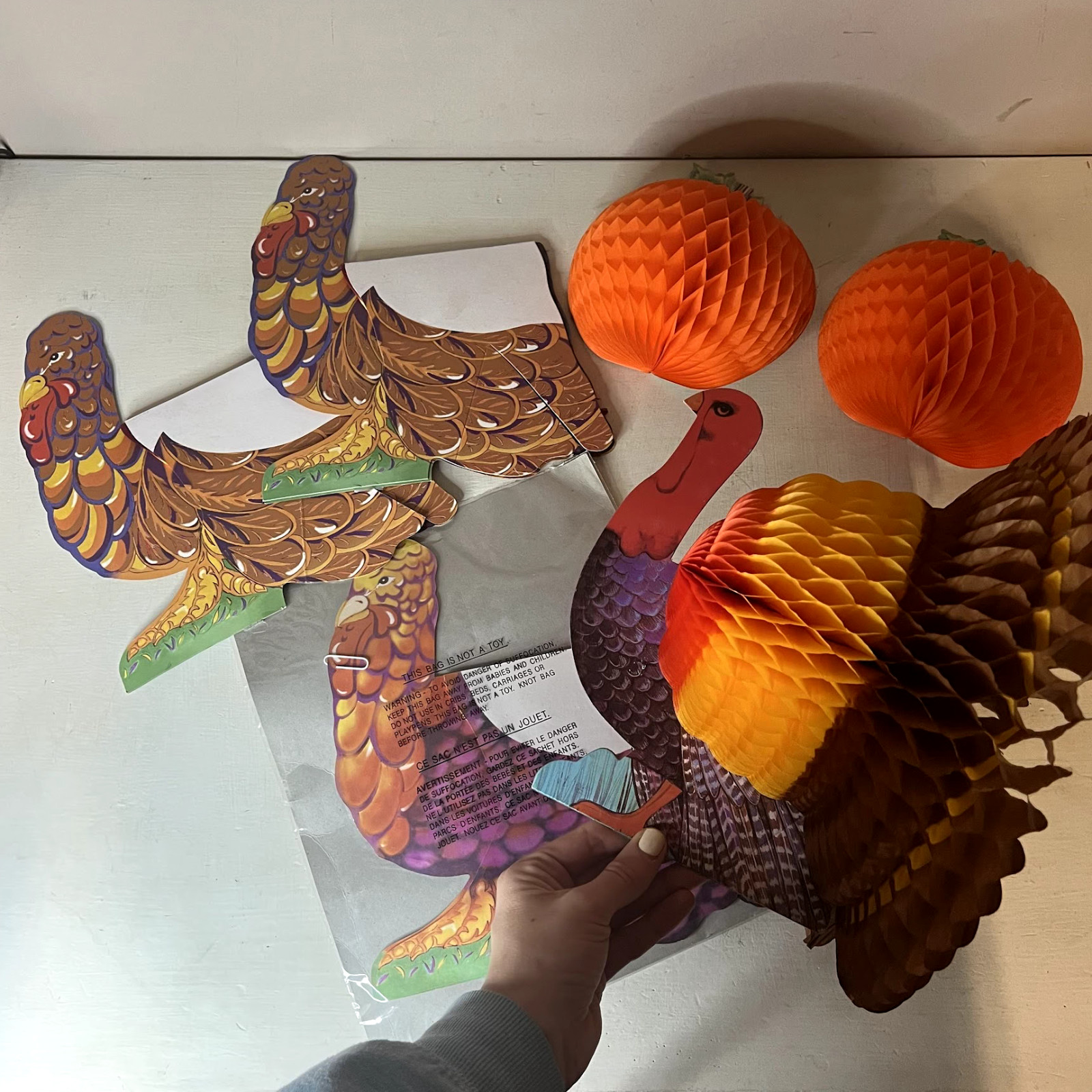 VTG Honeycomb Fold Out Paper Turkey Pumpkins Fall Thanksgiving Lot Table Decor VTG Honeycomb Fold Out Paper Turkey Pumpkins Fall Thanksgiving Lot Table Decor