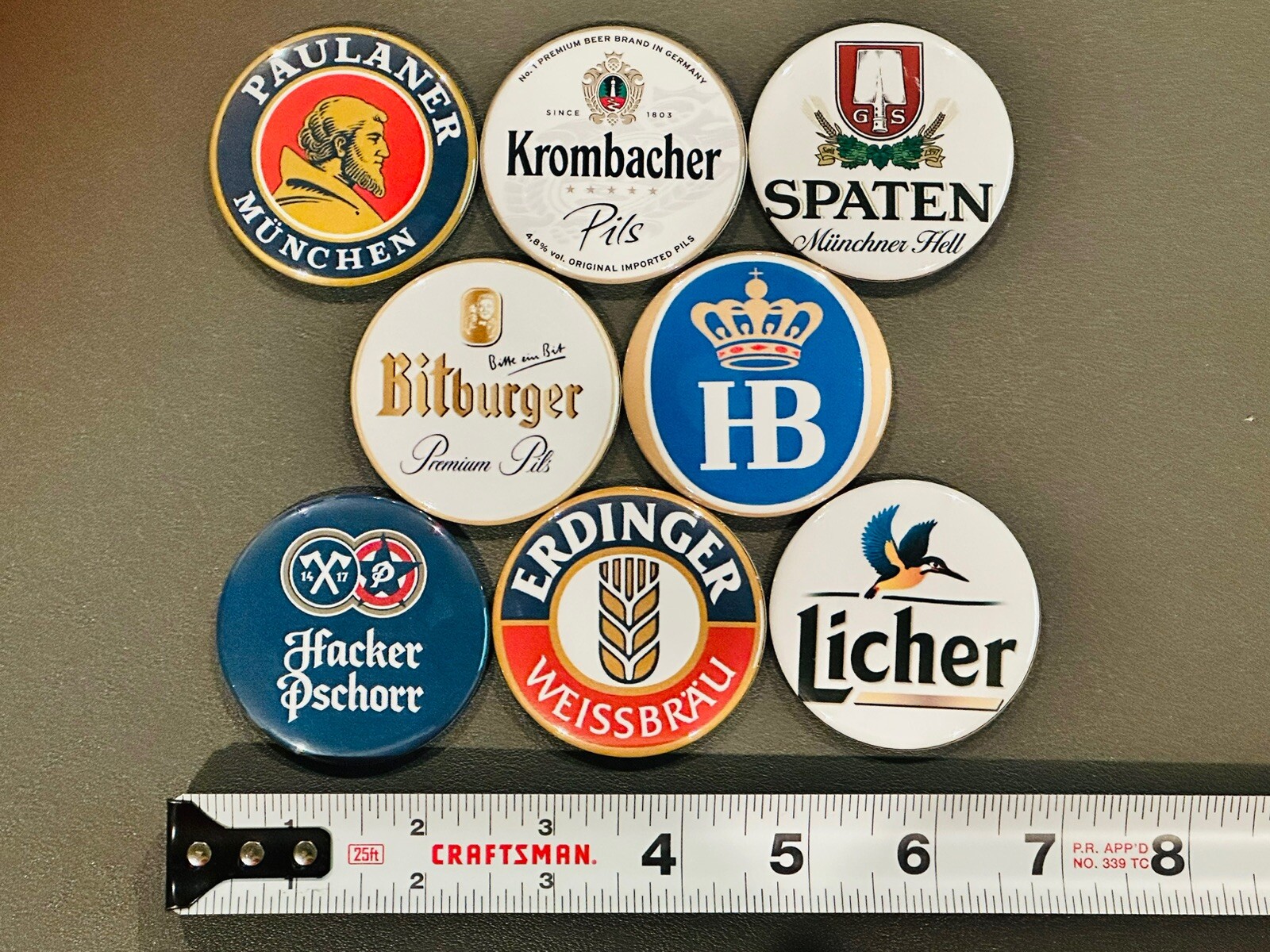 German Bier Beer Logo Fridge Magnets 2 1/4” ToolBox Magnet 🍺 Set Of 8 German Bier Beer Logo Fridge Magnets 2 1/4” ToolBox Magnet 🍺 Set Of 8