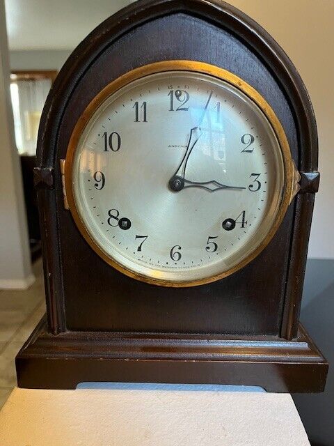 Ansonia Gothic Mantel Clock Antique Art Deco Shelf Depression Beehive Cabinet