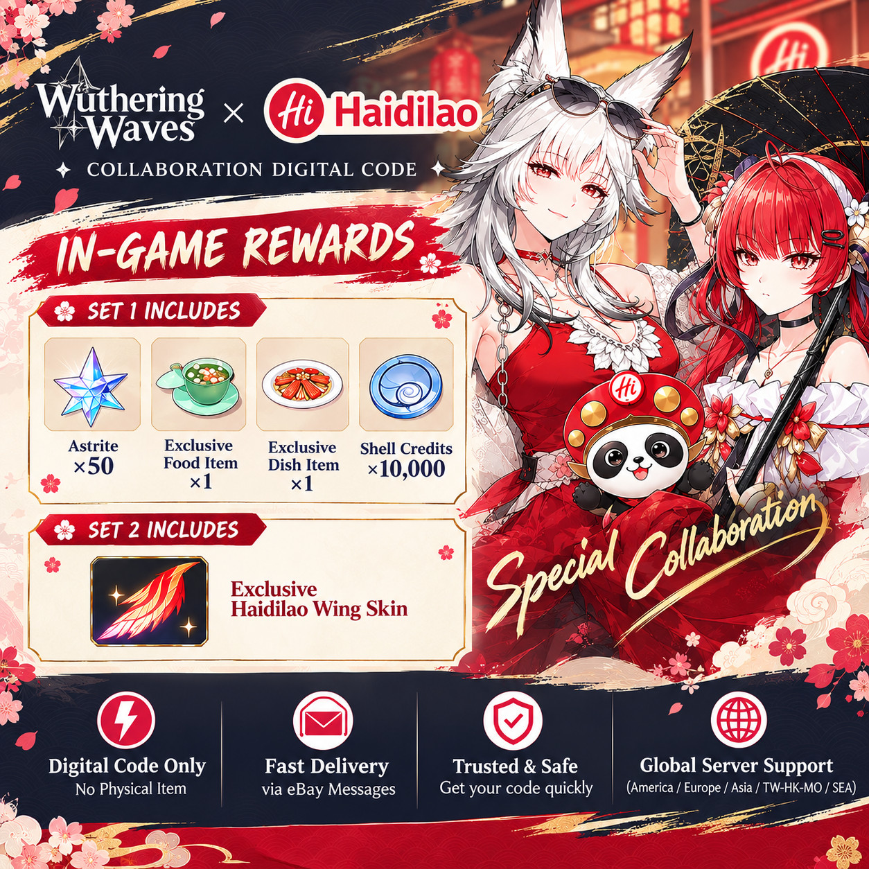 Wuthering Waves Haidilao Exclusive Wing Skin Redeem Code | Region Free