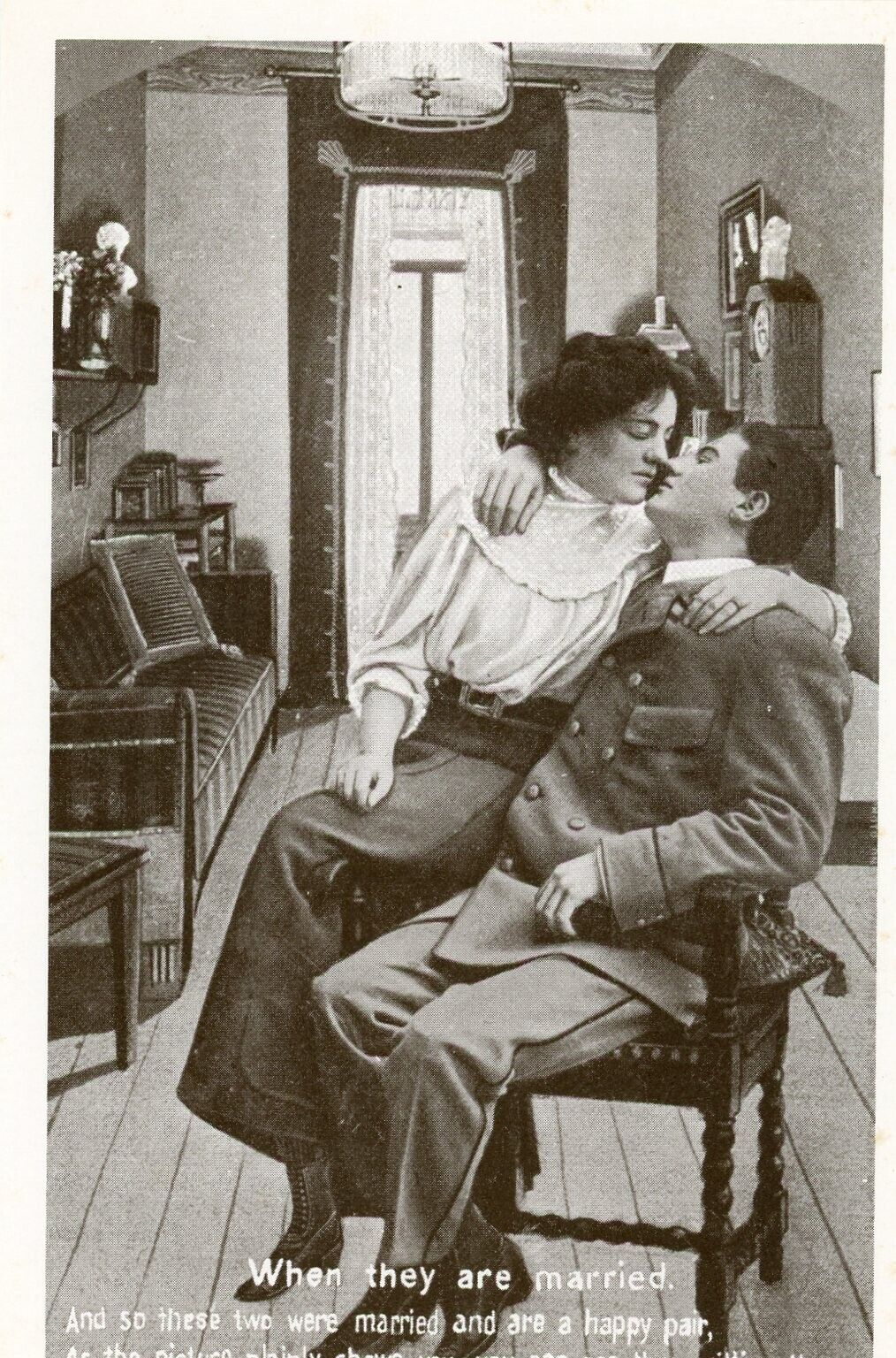 And so these two were married & are a happy pair (Reproduction Image) --POSTCARD