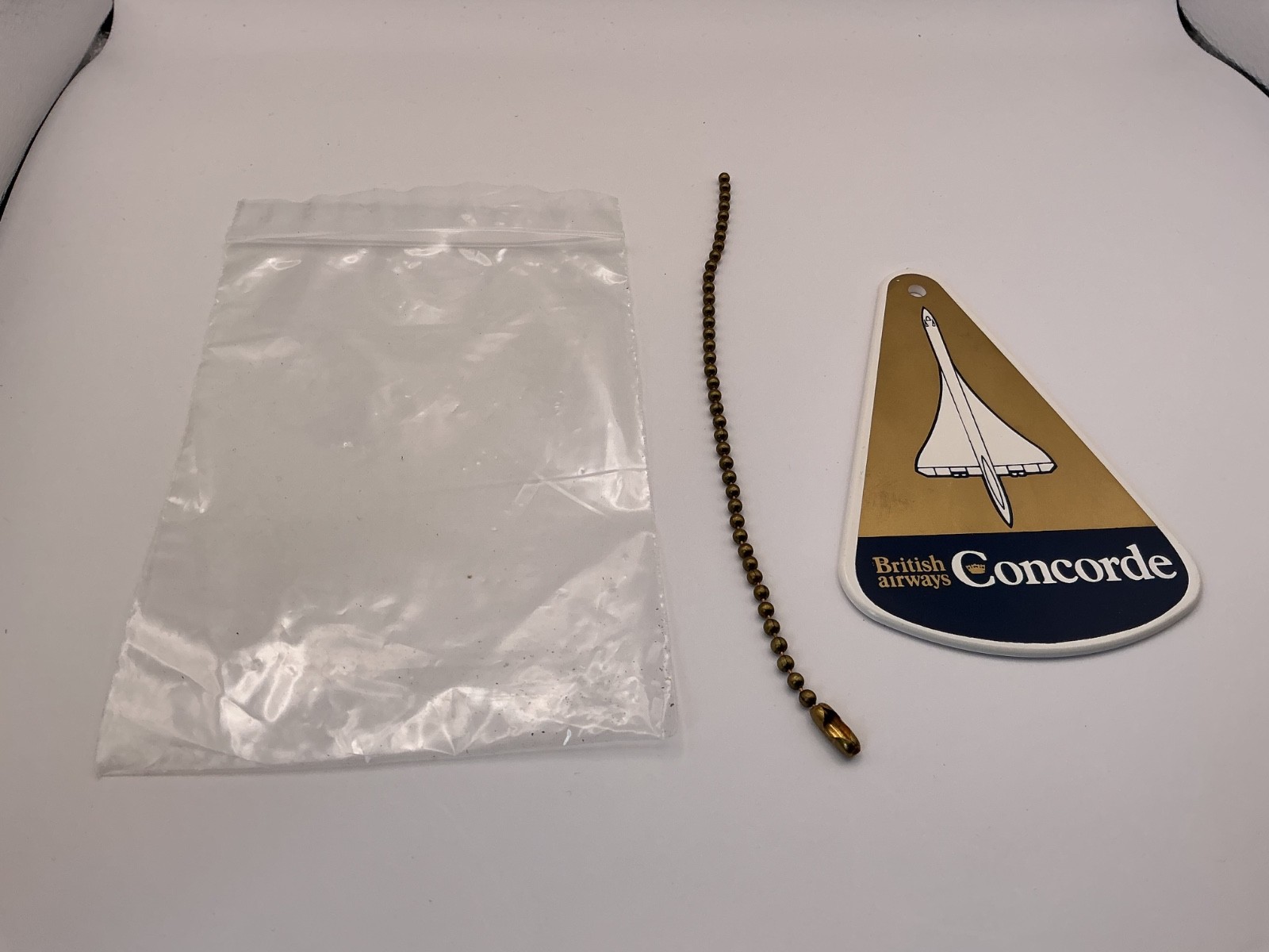 Original British Airways Thick plastic Luggage Tag 1976-80. Rare unused