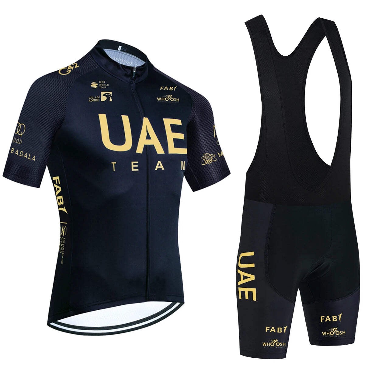 New Tour 2025 UAE Cycling Jersey & Shorts Set | Fast Dry, Breathable Fit