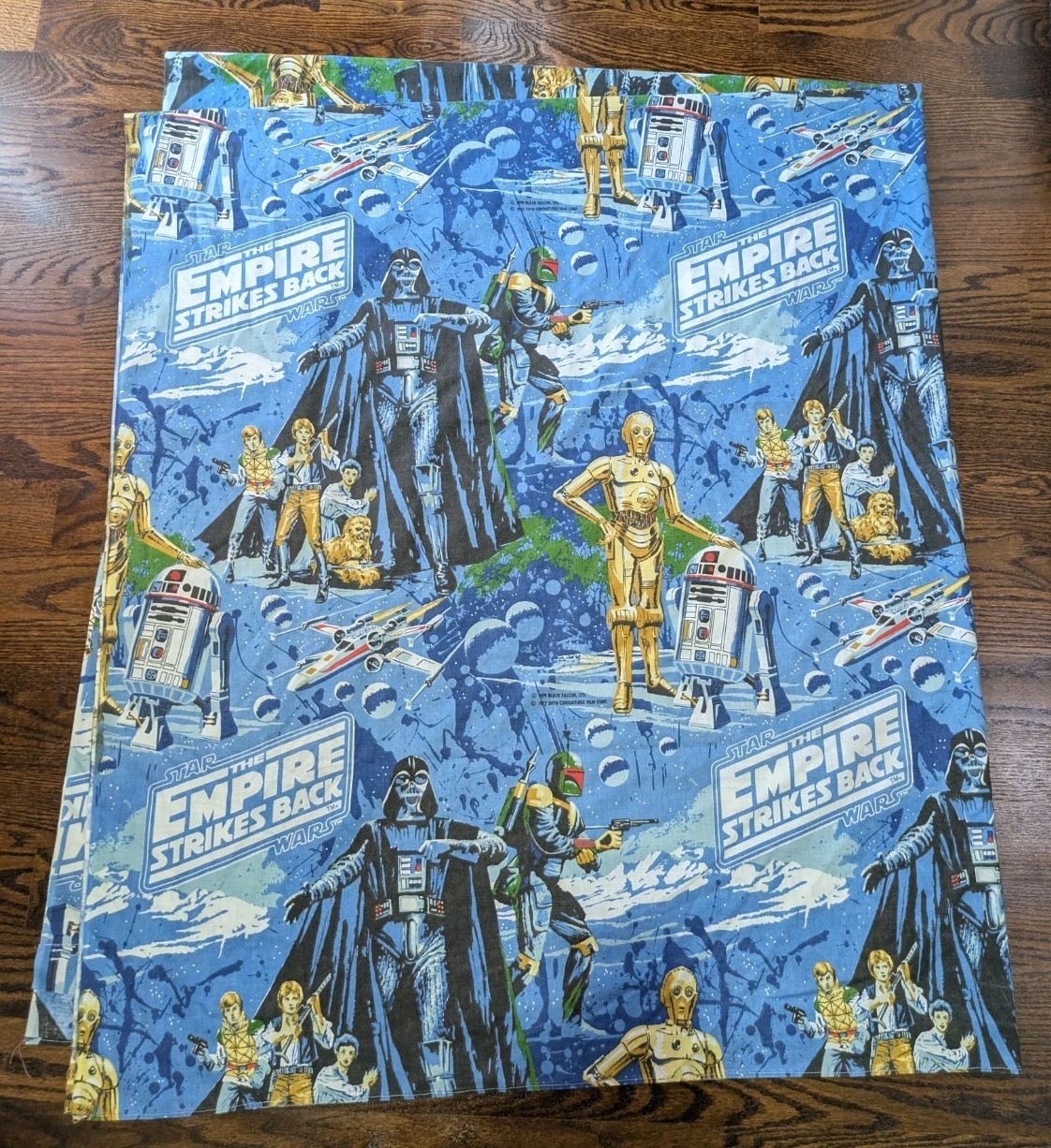 Vintage 1979 Star Wars Empire Strikes Back Full Size Bed Sheet Vader JC Penney