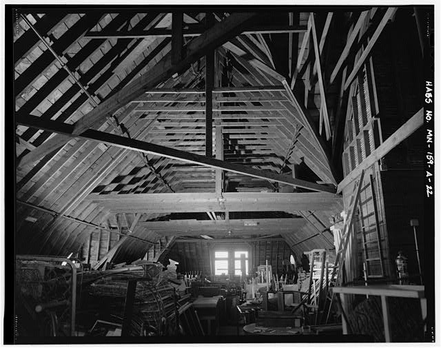 Northfield Minnesota St Olaf College Men\'s Dormitory 1910s Interior Framing