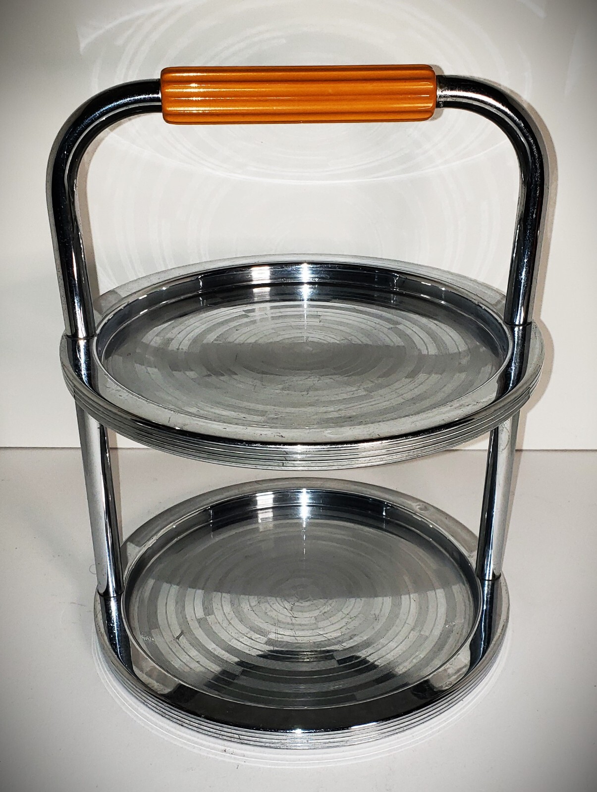 1936 WILLIAM ARCHIBALD WELDON Scarce ART DECO 2-Tiered Serving Tray Bakelite