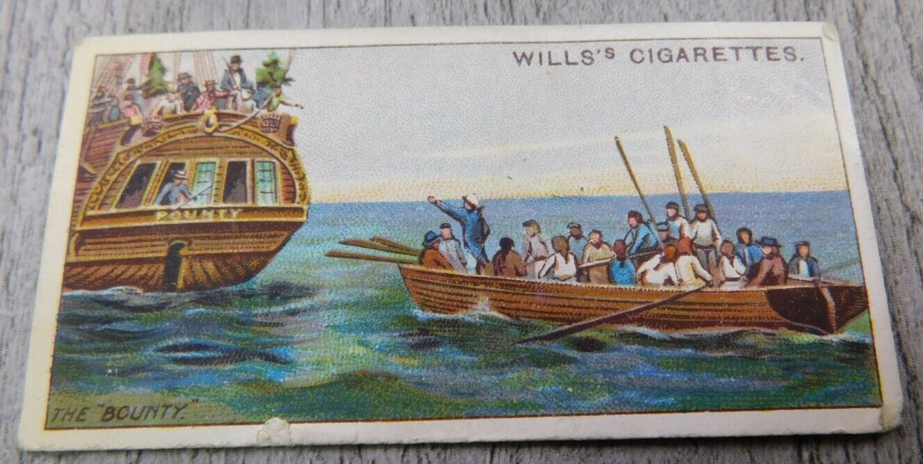 Wills\'s Celebrated Ships Cigarettes Tobacco Trade Card VTG No 47 The Bounty