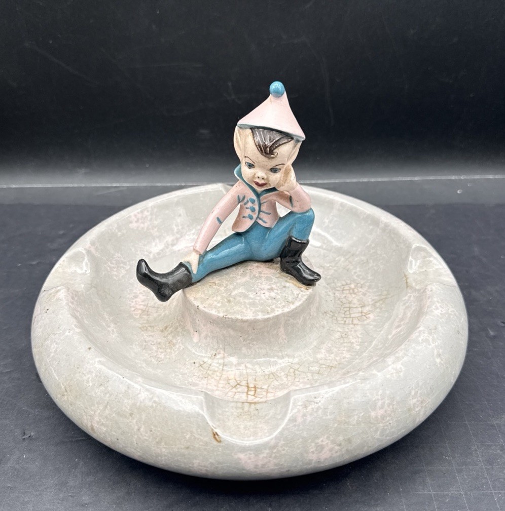 MCM ELF PIXIE CERAMIC ROUND ASHTRAY
