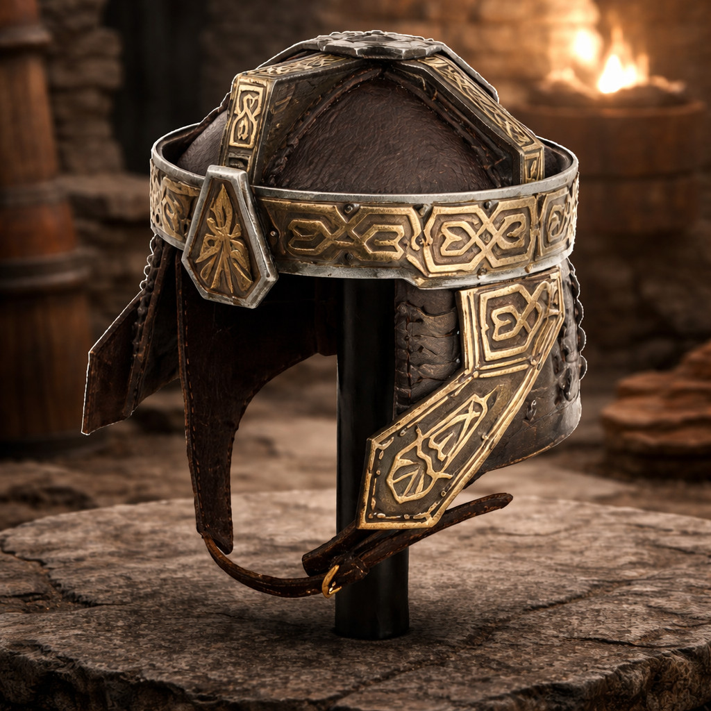LOR Gimli Helmet Trilogy Armor Helmet With Free Stand