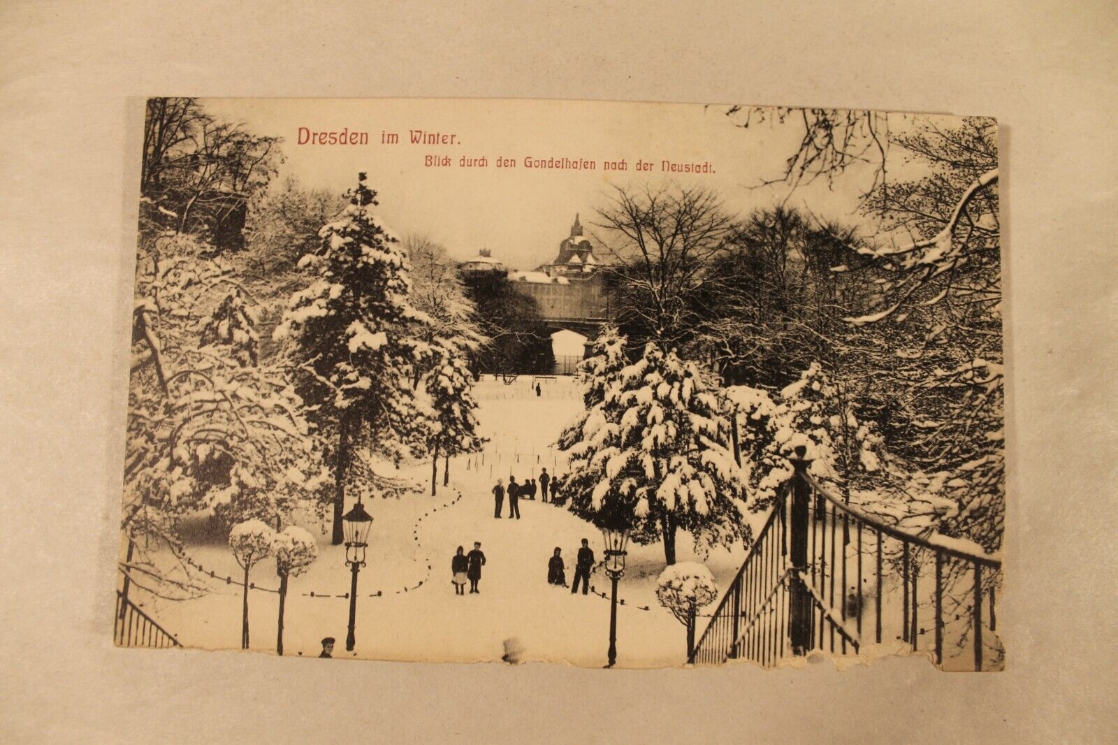 Dresden in Winter, Germany Postcard, Unposted