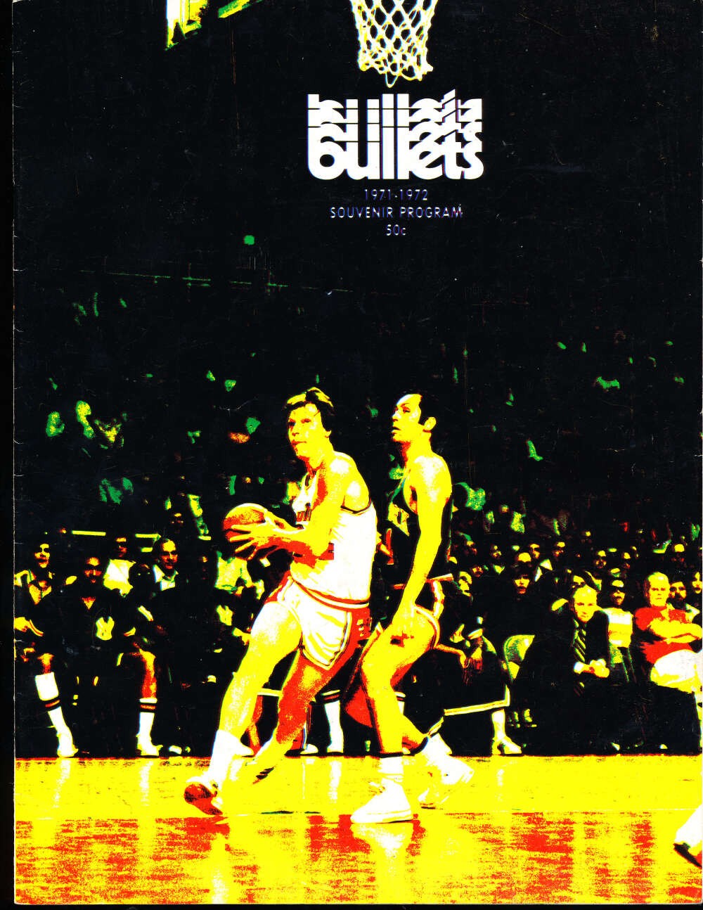 1972 Baltimore Bullets vs Milwaukee Bucks basketball unscored program em
