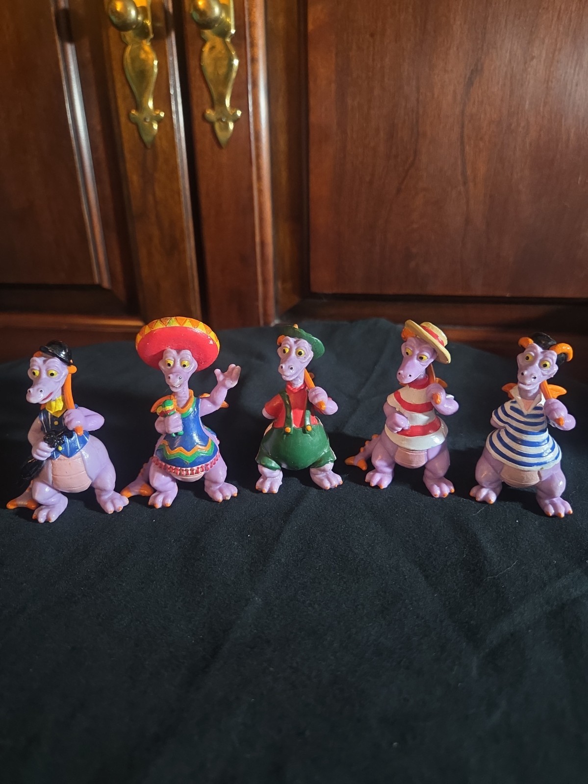5x Vintage Walt Disney World Epcot Center Figment Imagination PVC Figures -rare