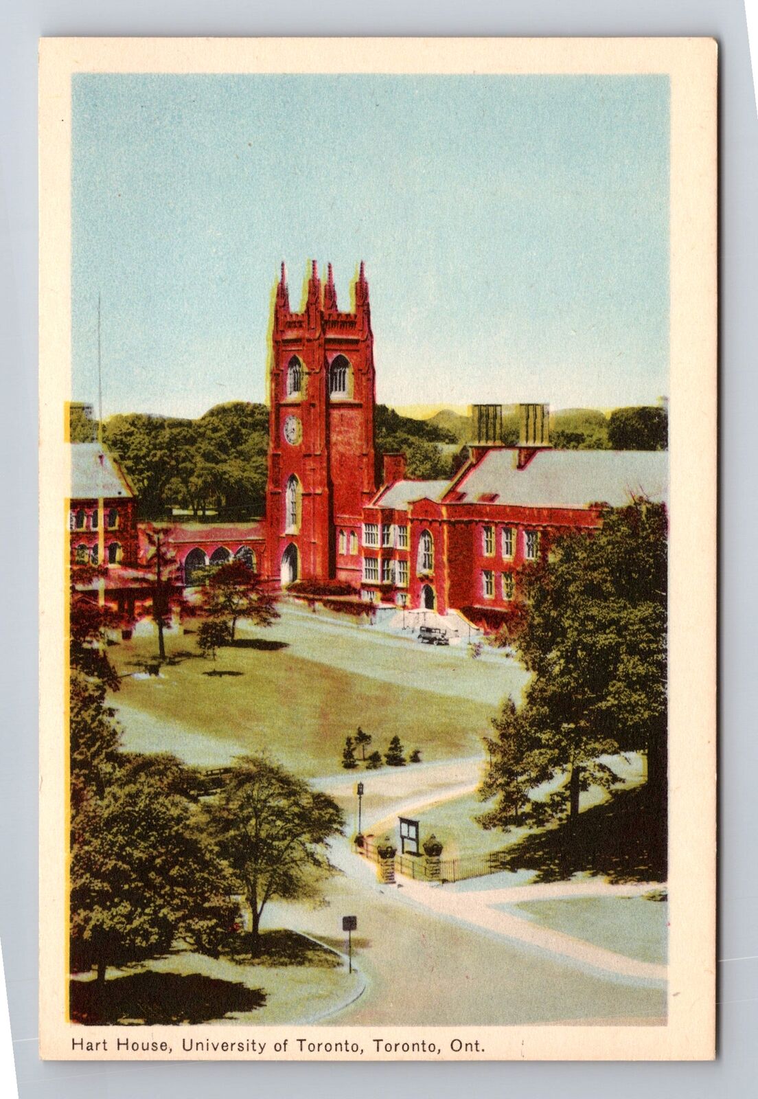 Toronto-Ontario, University of Toronto, Hart House, Antique Vintage Postcard