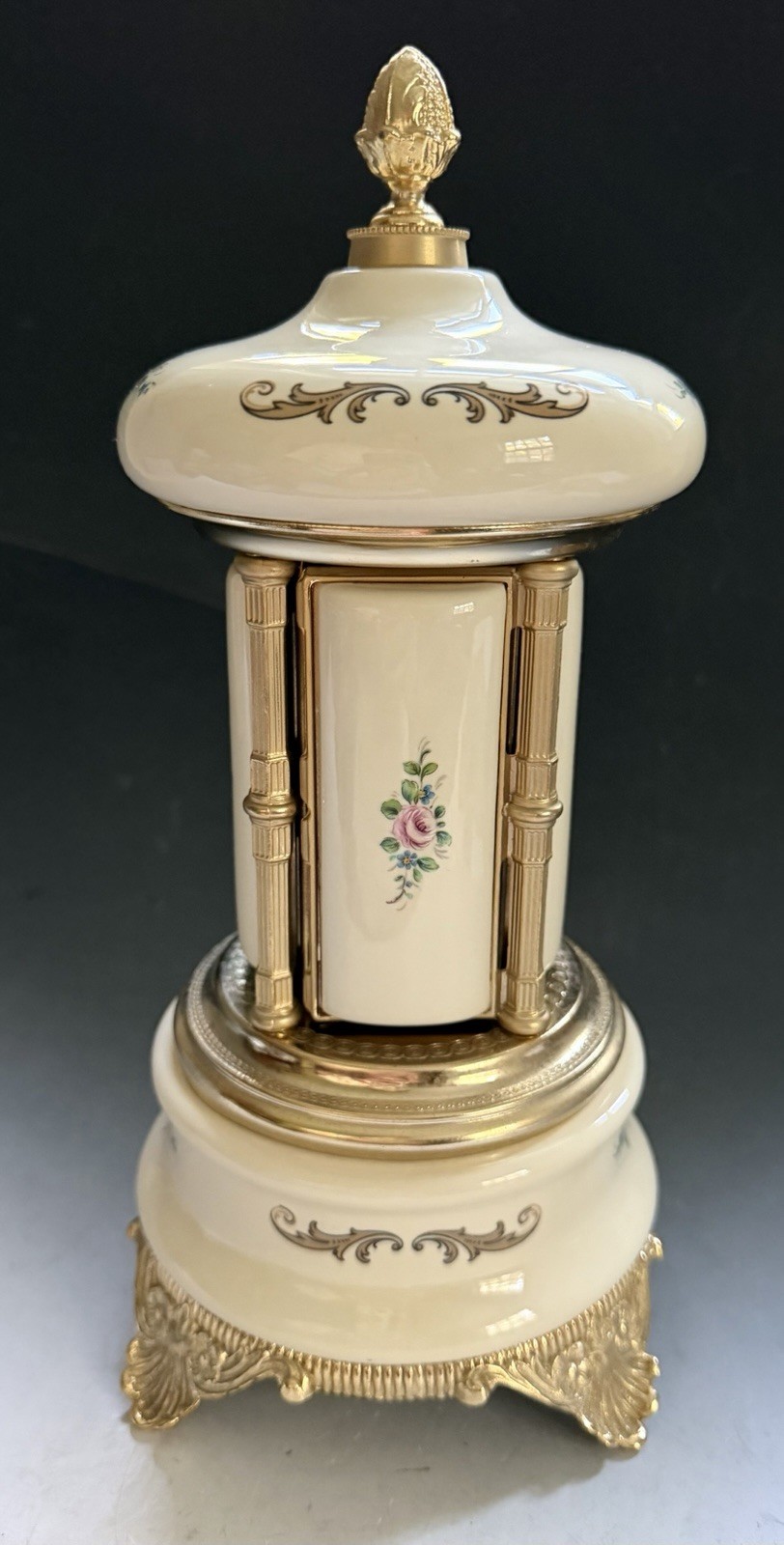 FOR  REPAIR or PARTS MCM Italy Carousel Music Box Cigarette Lipstick